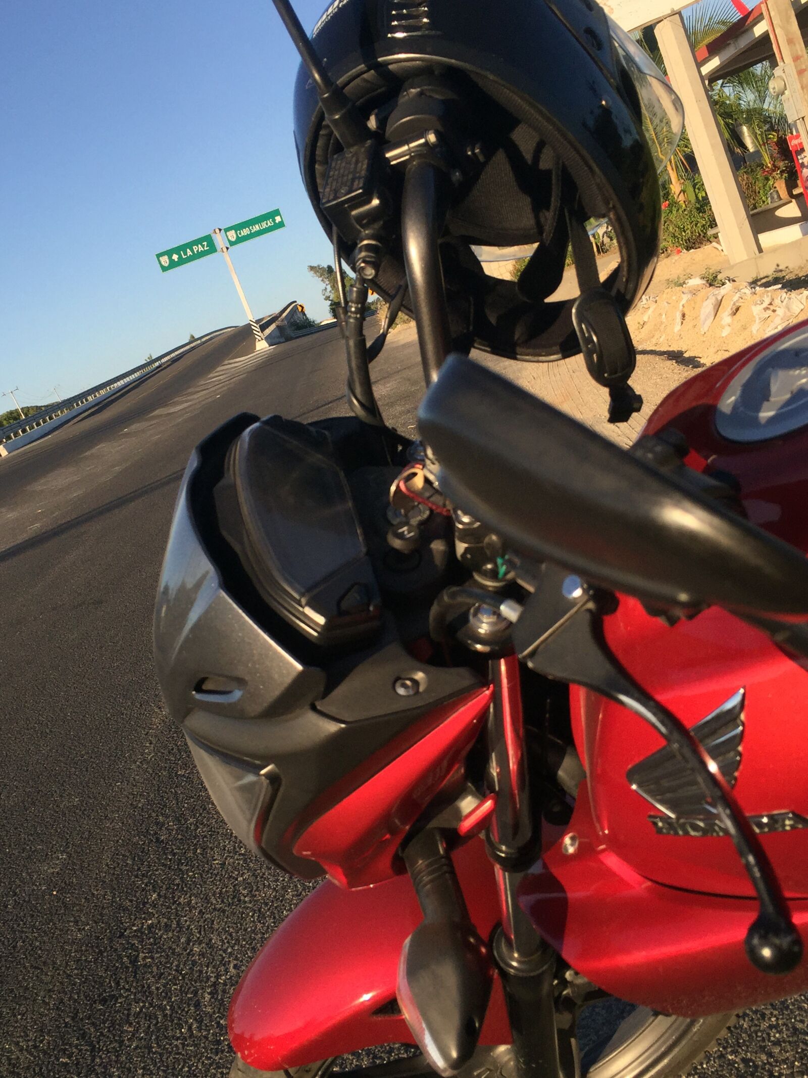 iPhone 6 back camera 4.15mm f/2.2 sample photo. Motorbike, red, transportation photography