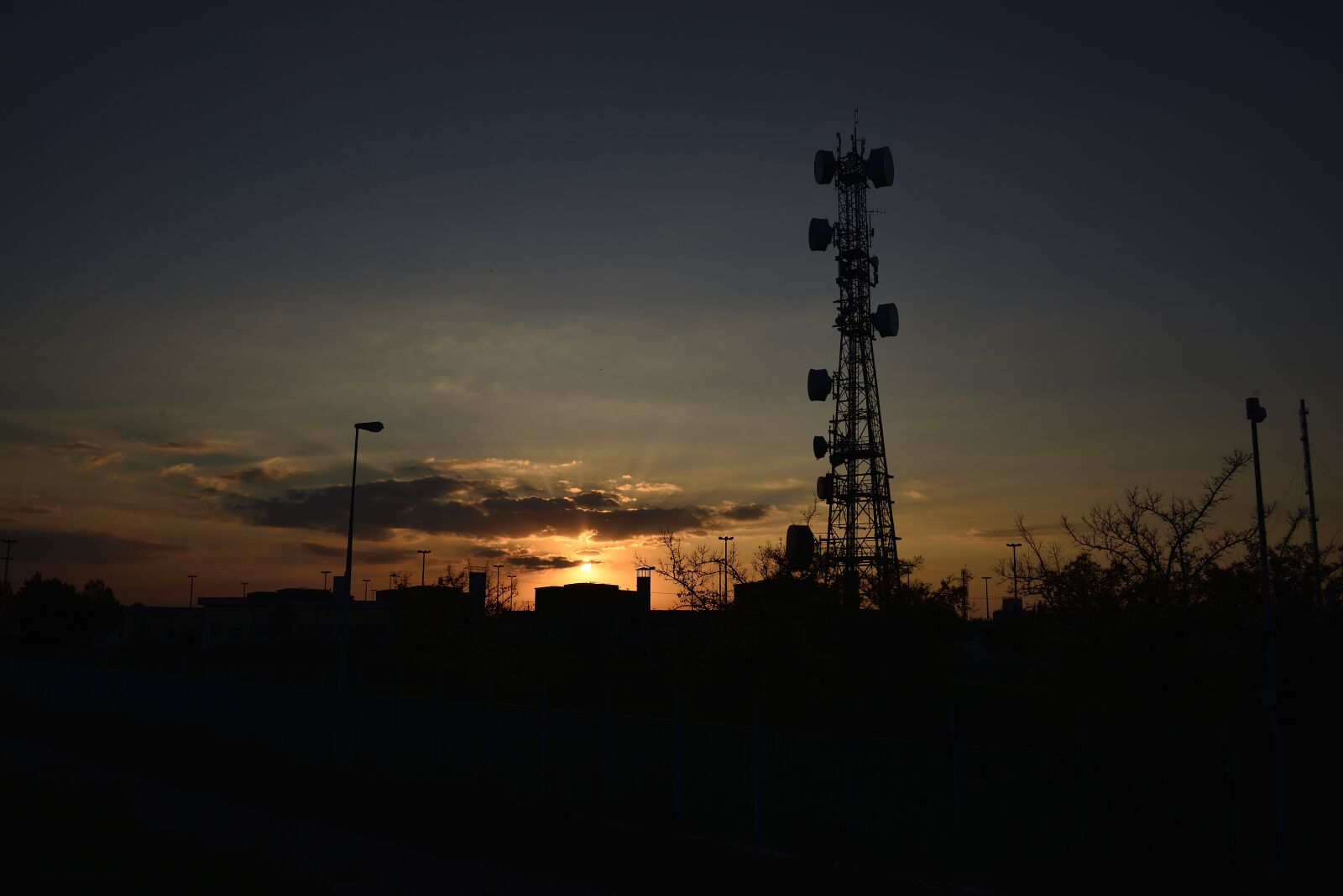 Nikon D800 sample photo. Sunset, antenna, sky photography