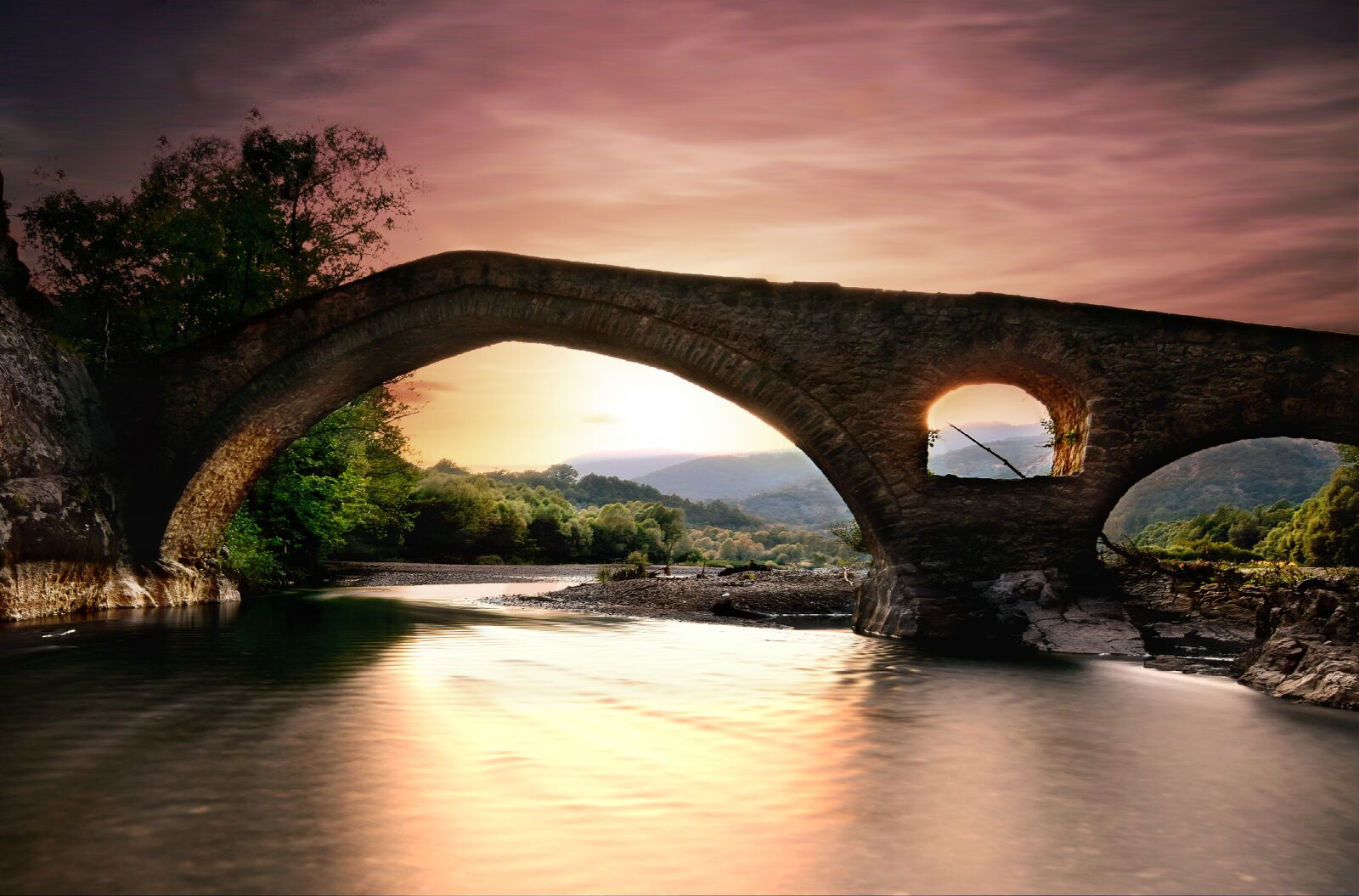 Nikon D5300 sample photo. Bridge, stone, water photography