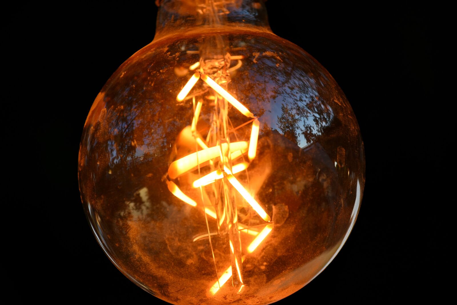 Nikon D5500 sample photo. Wire, light bulb, dark photography