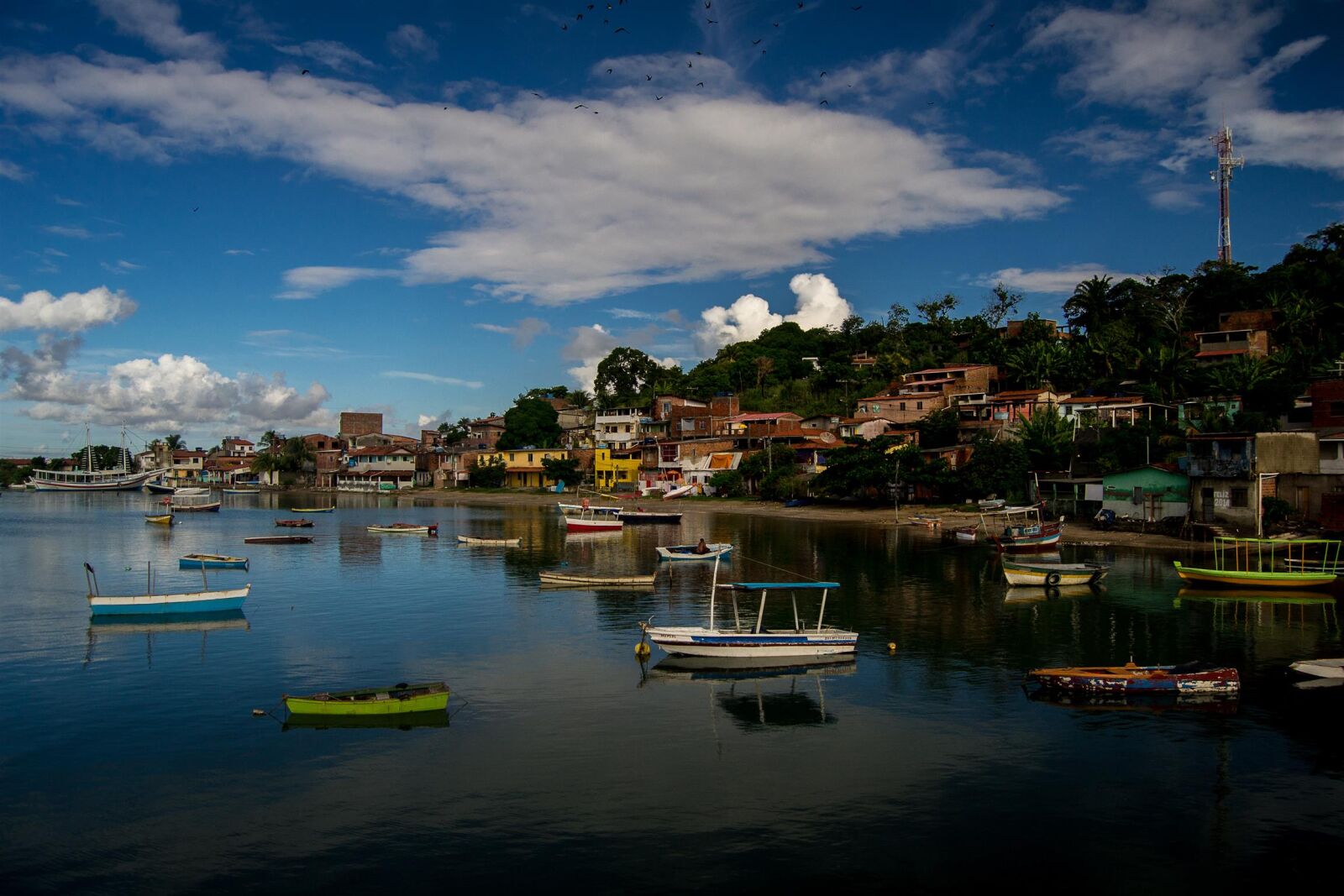 Nikon D3100 sample photo. Bahia, bay, boats, itaparica photography