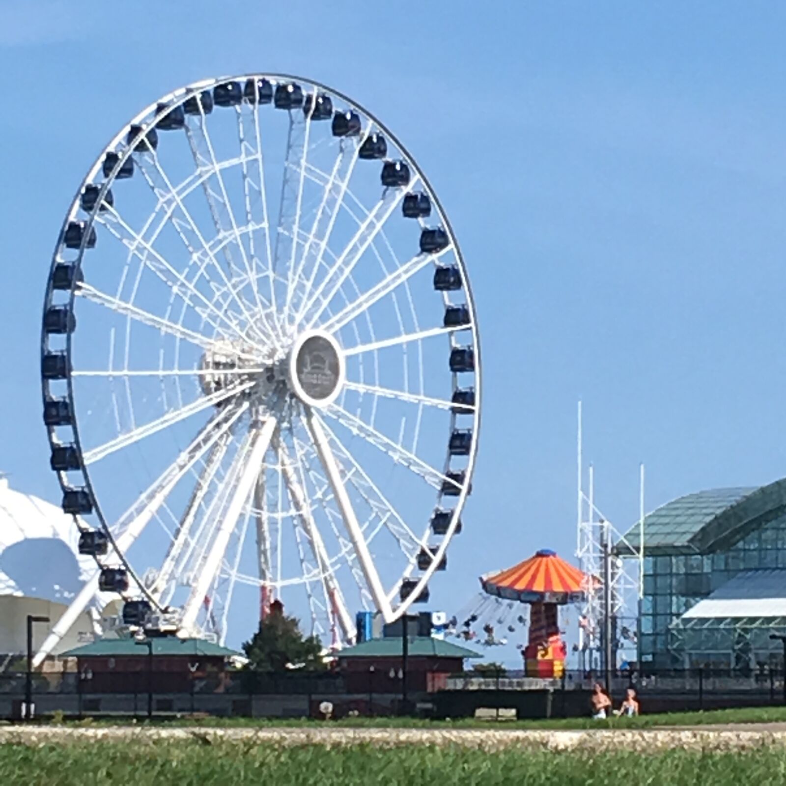 iPhone SE back camera 4.15mm f/2.2 sample photo. Chicago, ferris, wheel photography