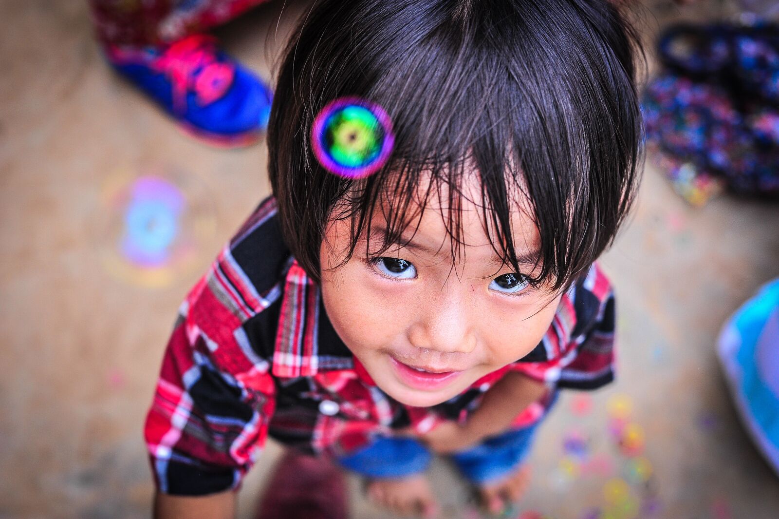 Nikon D700 sample photo. Asia, bubble, child photography