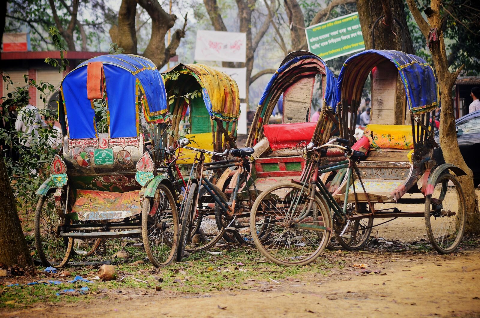 Nikon D5100 sample photo. Rickshaws, vehicles, bangladesh photography