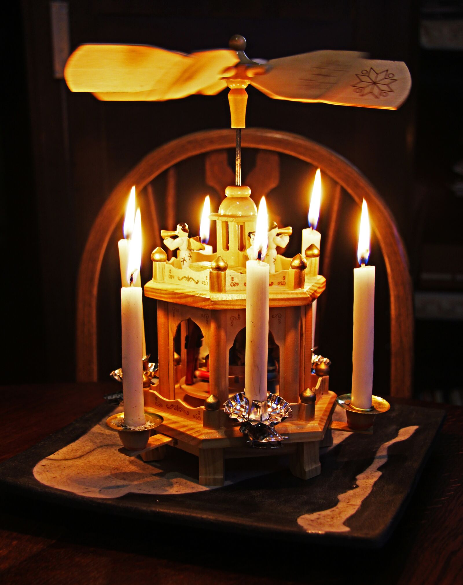 Canon EF-S 17-85mm F4-5.6 IS USM sample photo. Christmas, carousel, candle photography