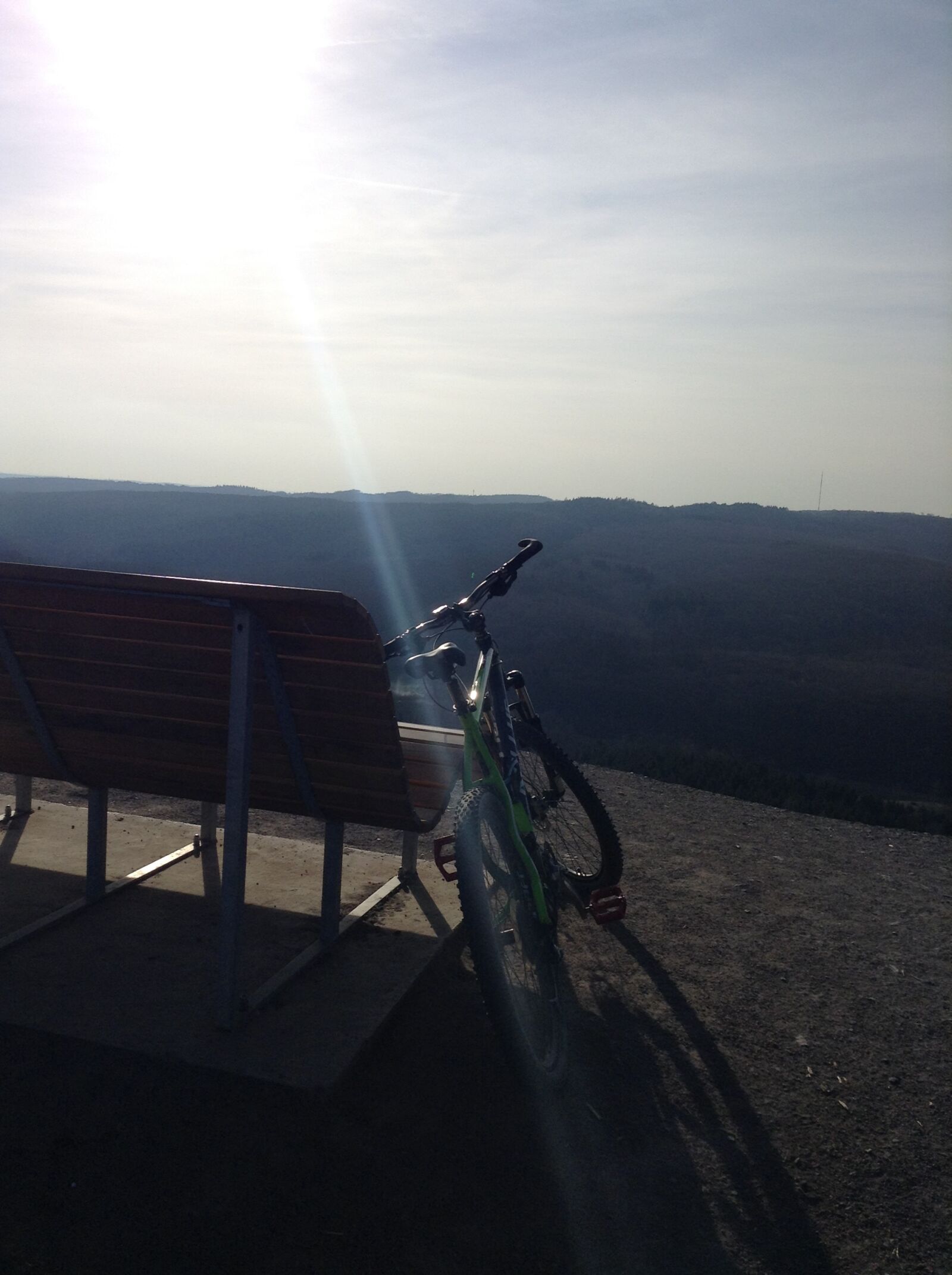 Apple iPod touch sample photo. Mountain, biking, sun, sun photography