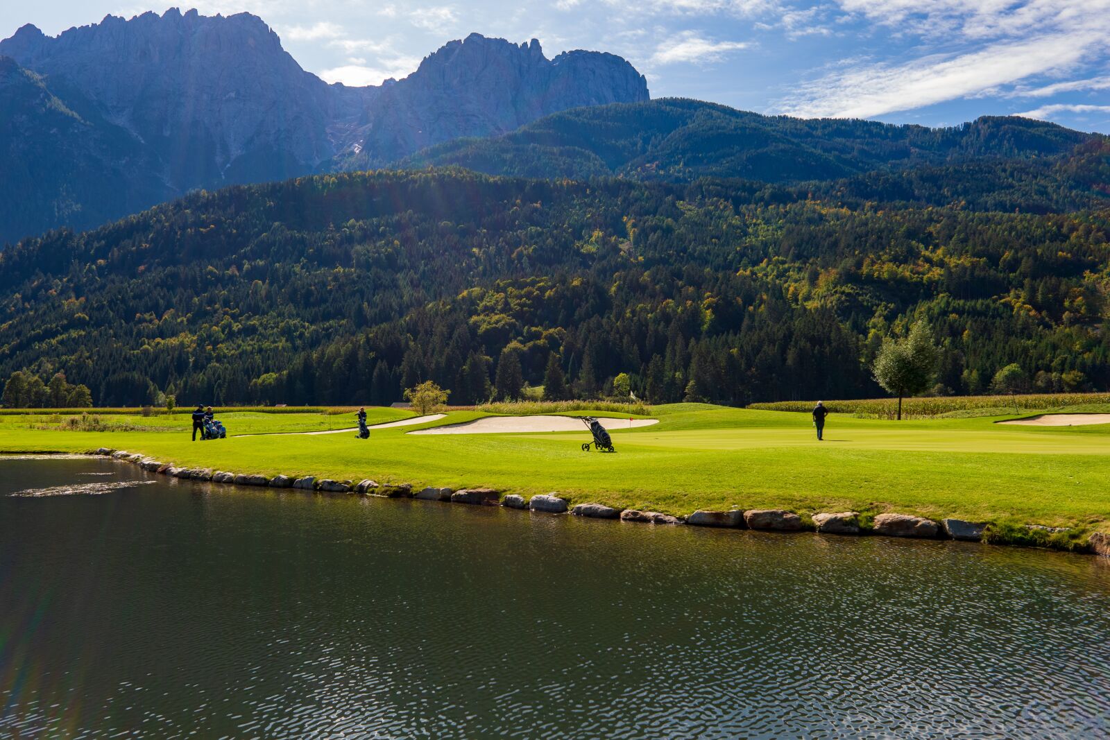 Leica CL sample photo. Golf course, golf, dolomites photography