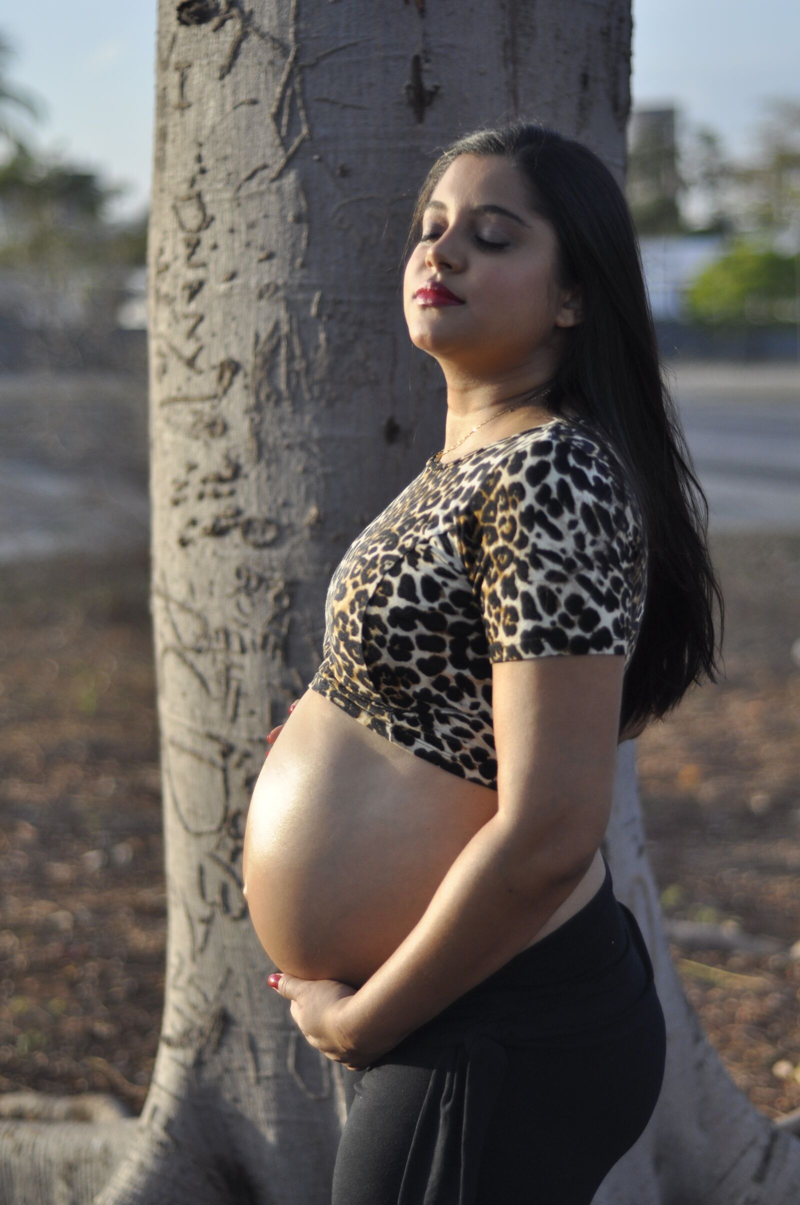 Nikon D90 sample photo. Woman, pregnant, sol photography