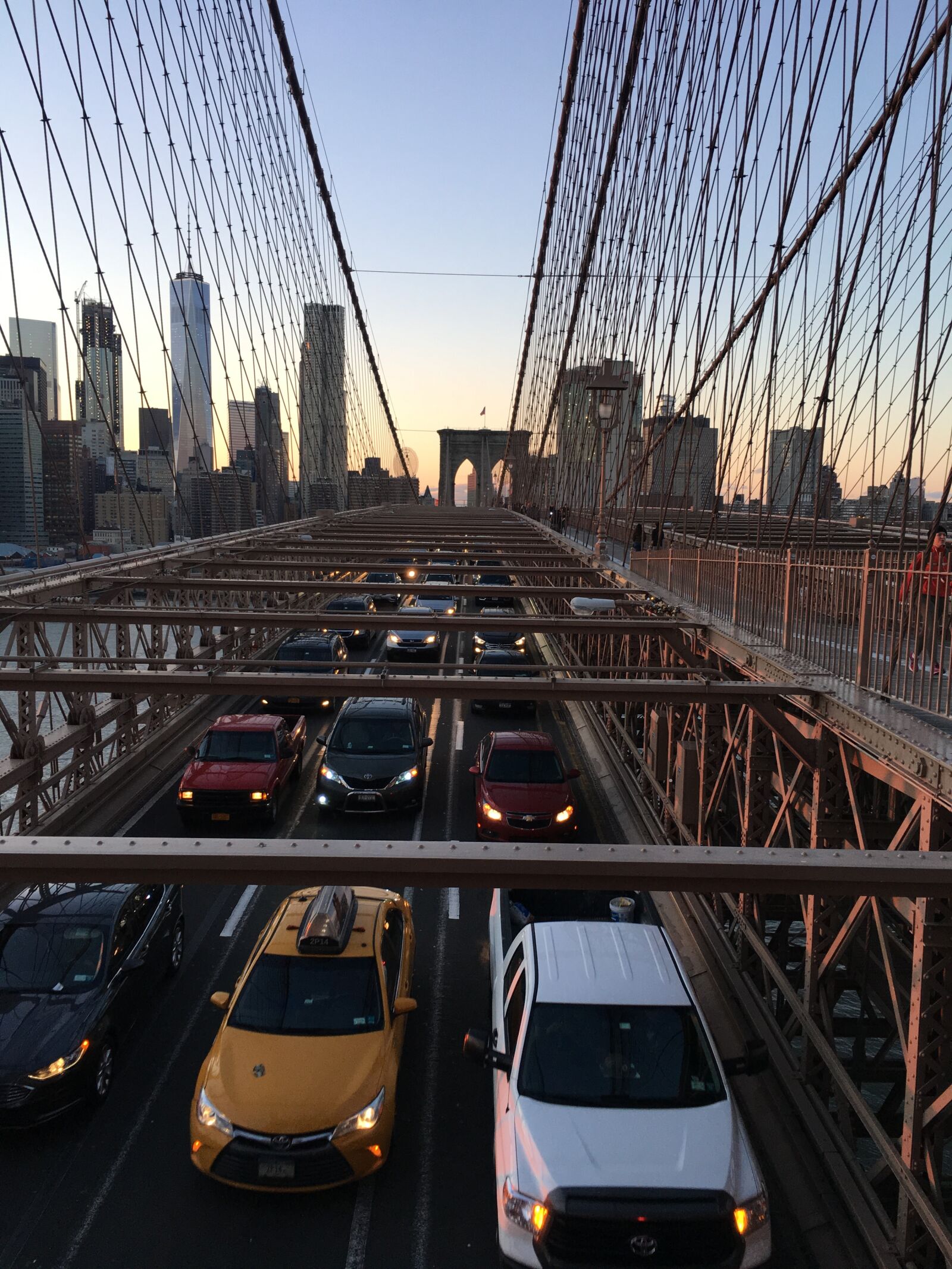 Apple iPhone 6s sample photo. New york, bridge, taxis photography
