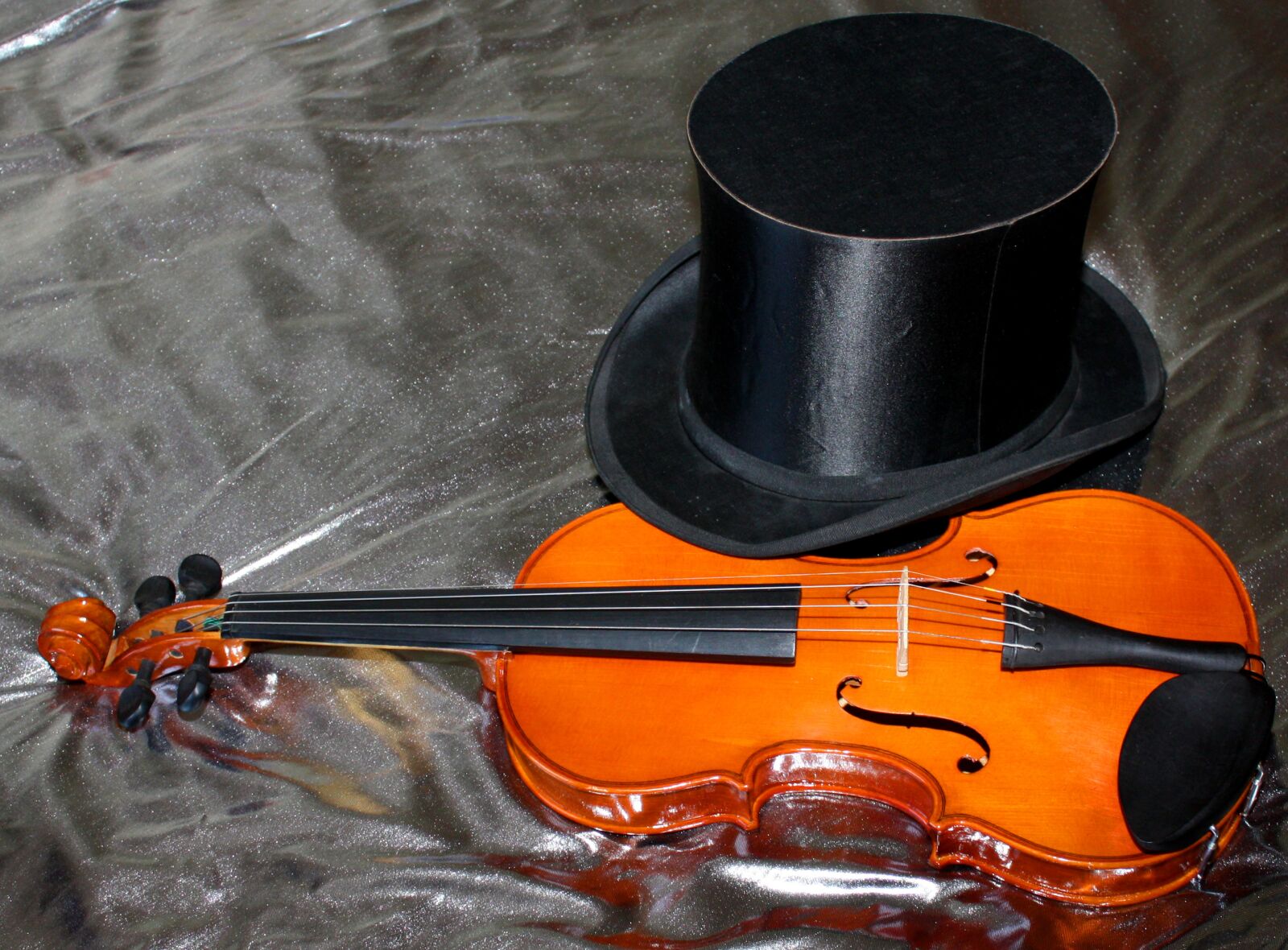 Canon EOS 450D (EOS Rebel XSi / EOS Kiss X2) sample photo. Violin, top hat, instrument photography