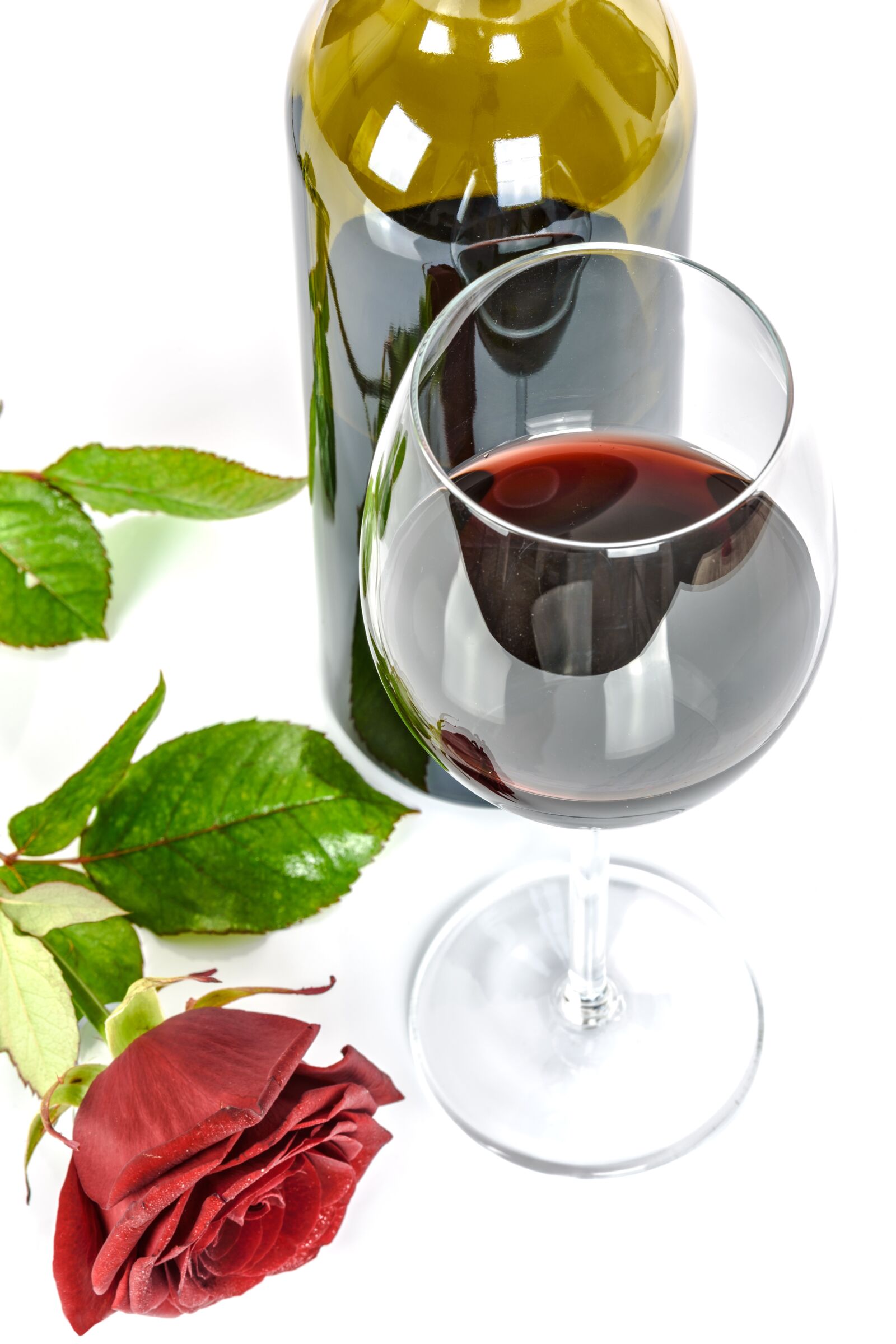 Nikon D750 sample photo. Glass of wine, rose photography