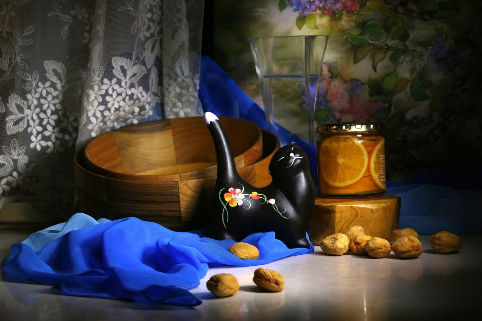 Canon EOS 30D sample photo. Still life, apricot, figurine photography