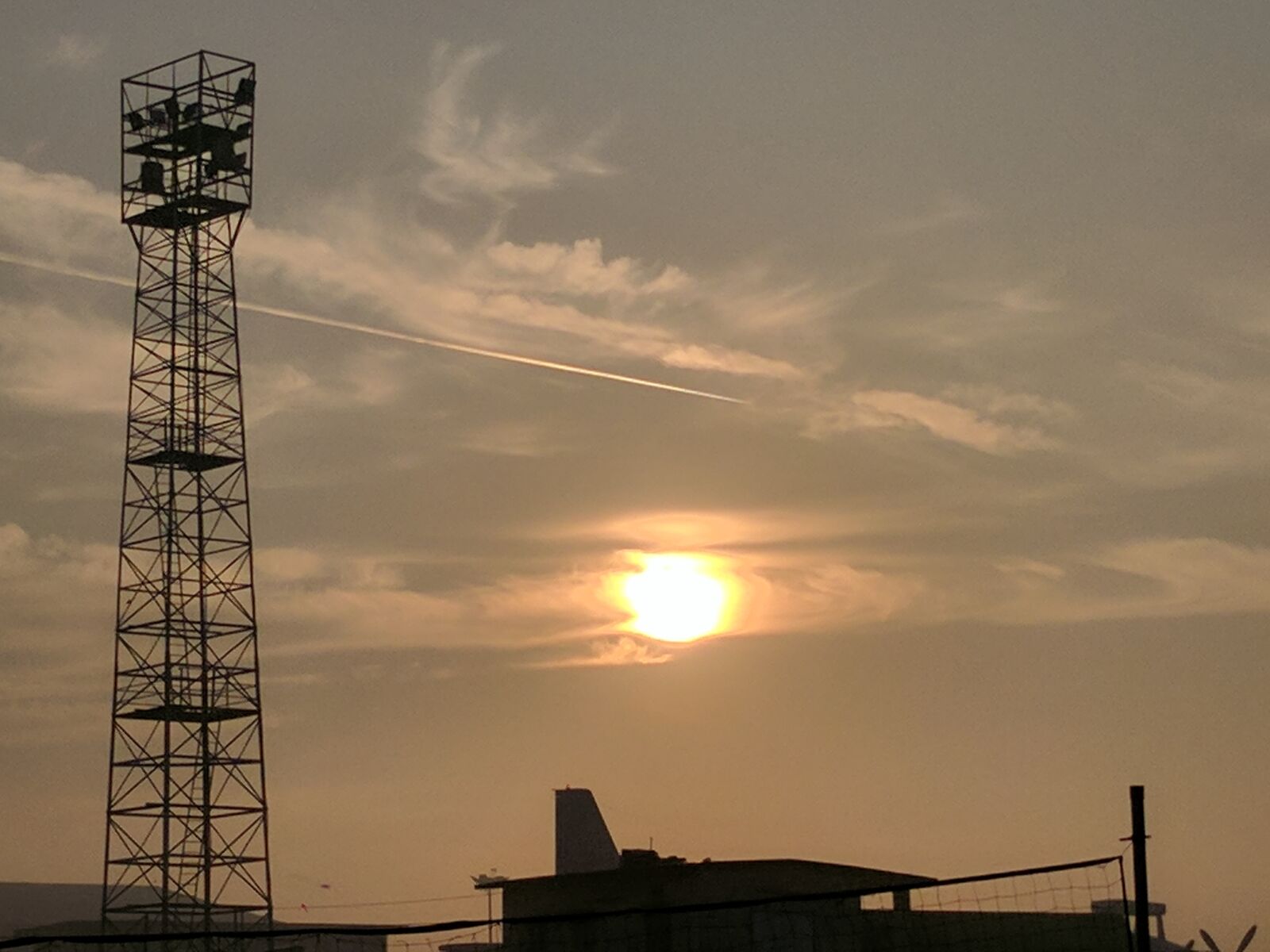 Google Pixel sample photo. Sun, cell, tower photography