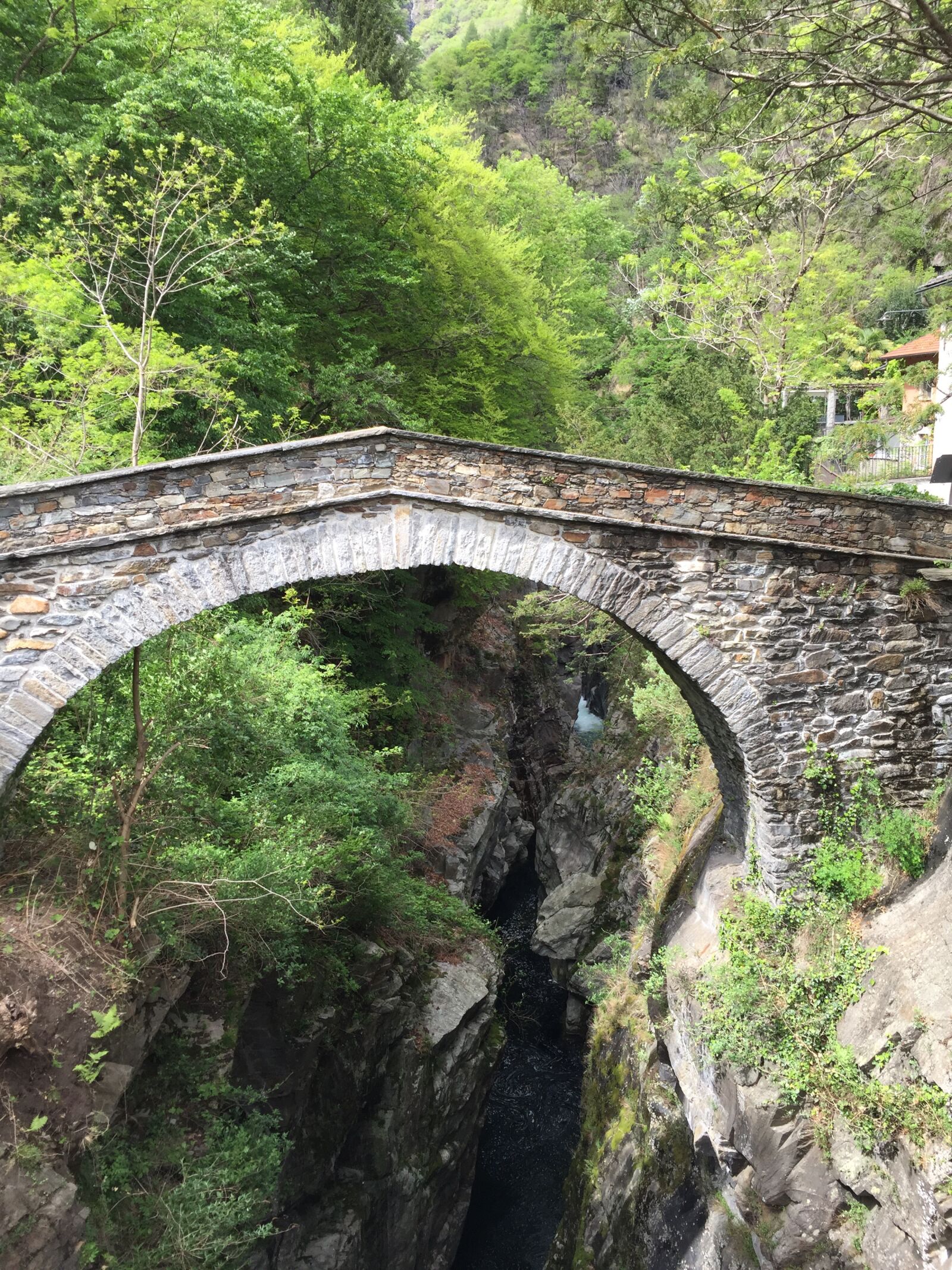 iPhone 6 back camera 4.15mm f/2.2 sample photo. Bridge, cannobio, gorge photography
