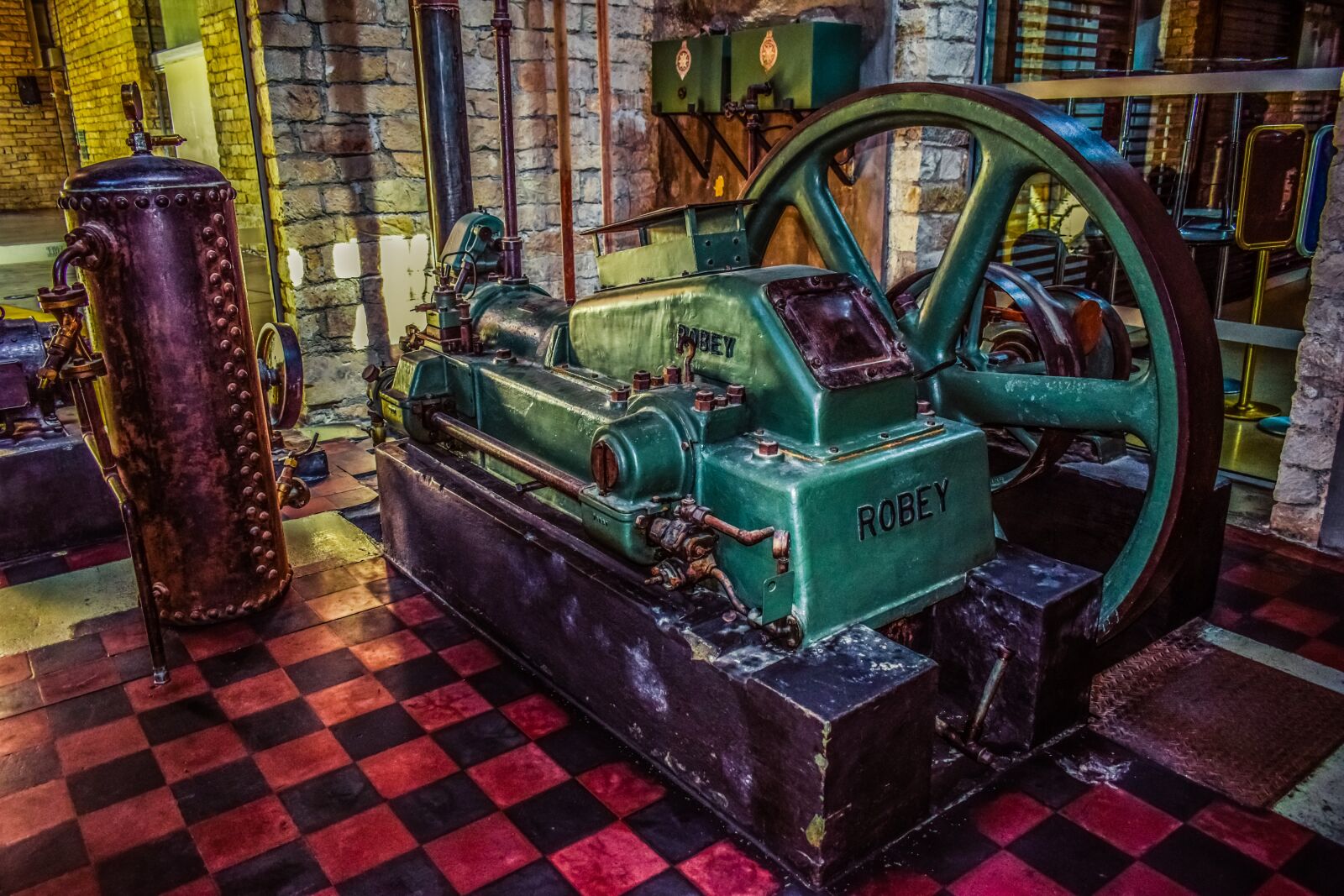 Nikon D3300 sample photo. Carob mill museum, machine photography