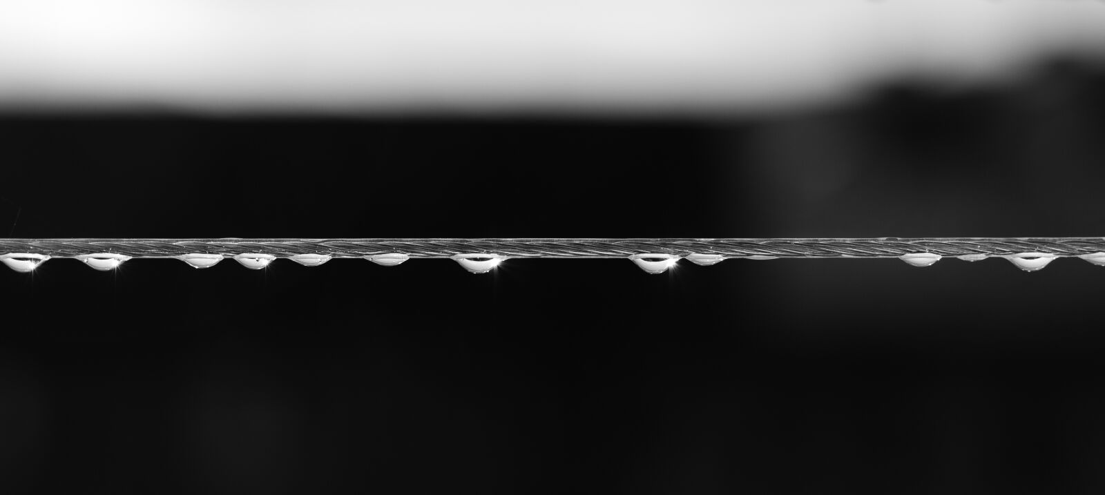 Canon EOS 700D (EOS Rebel T5i / EOS Kiss X7i) + Canon EF 50mm F1.8 STM sample photo. Drops, wire, the depth photography