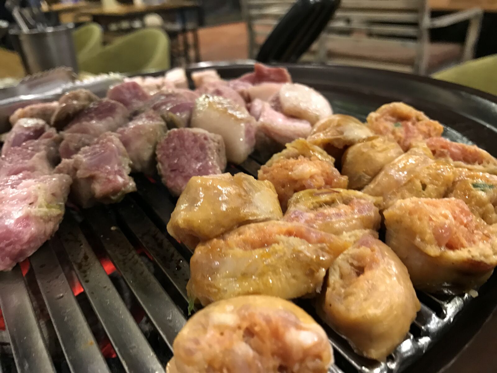 Apple iPhone 7 sample photo. Korean food, barbecue, pork photography
