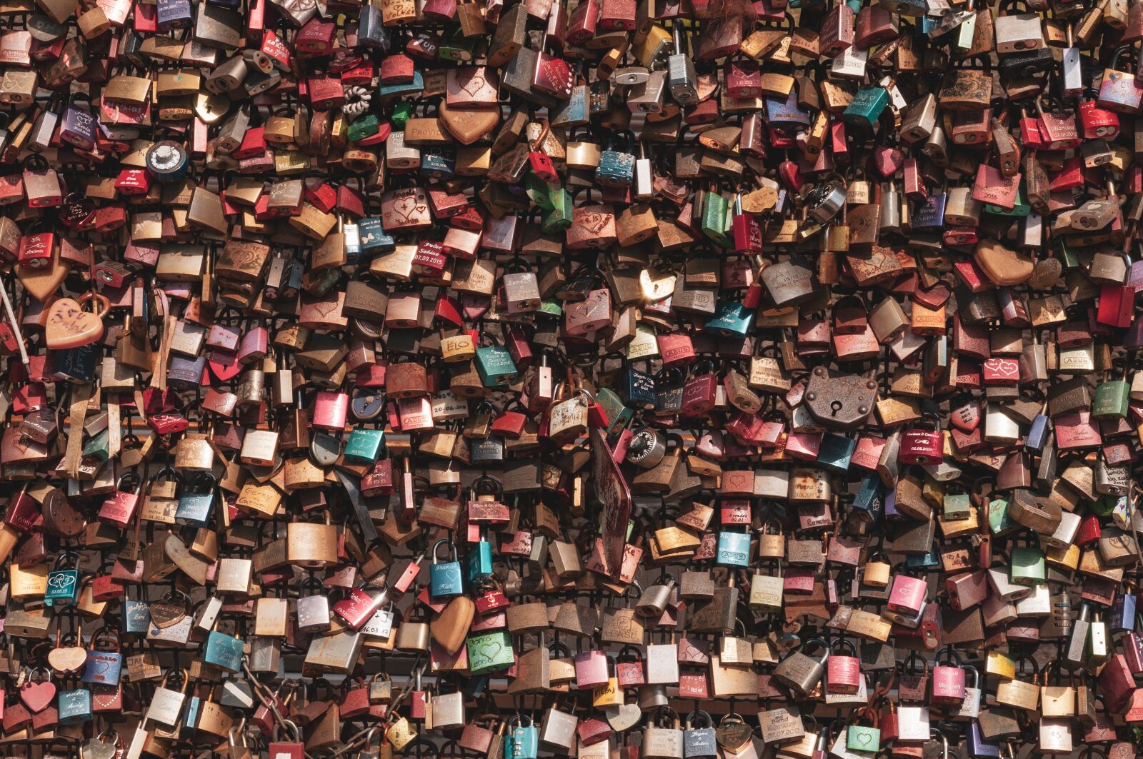 Nikon D300 sample photo. Love locks, texture, background photography