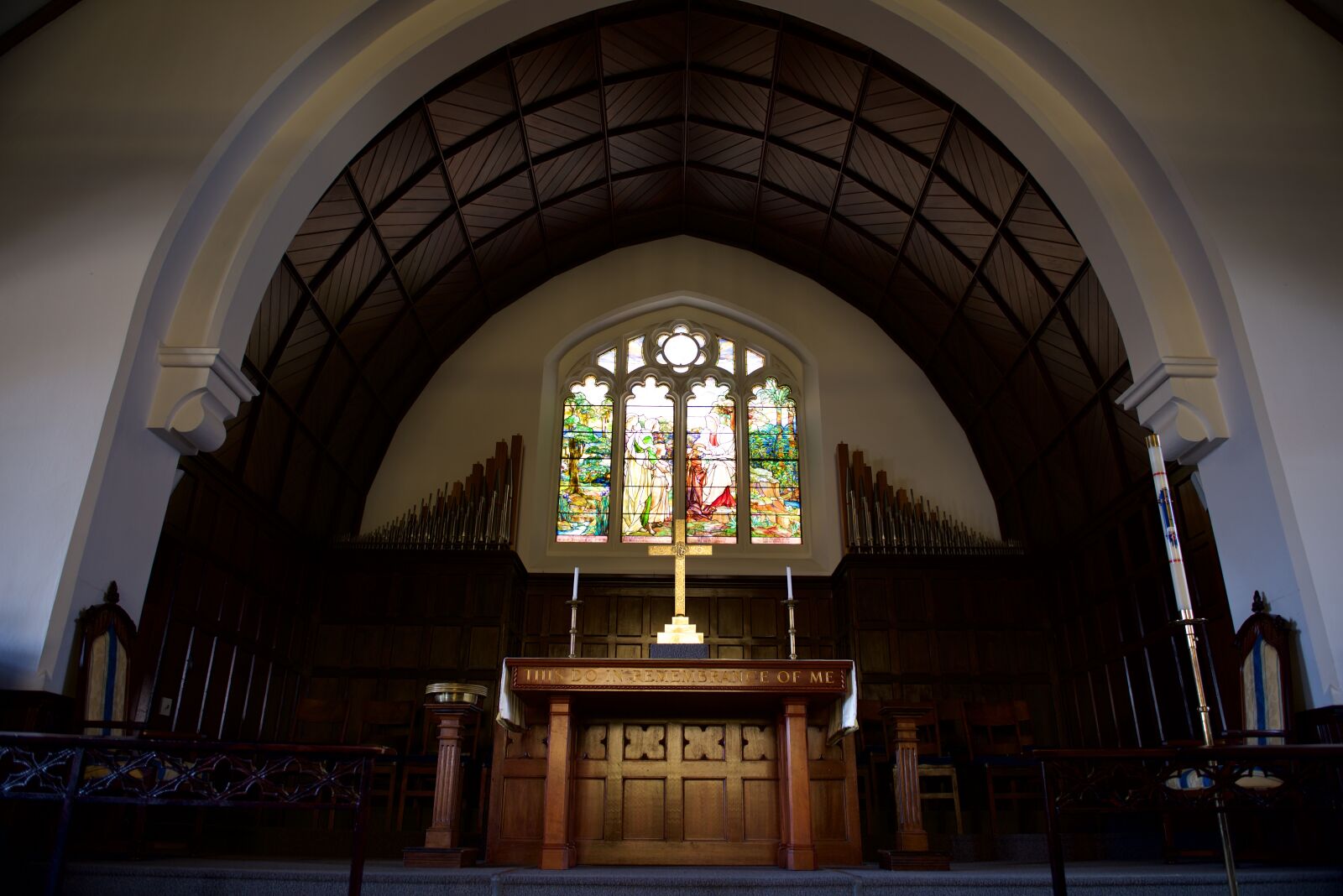 Nikon D610 sample photo. Church, stained glass, christian photography