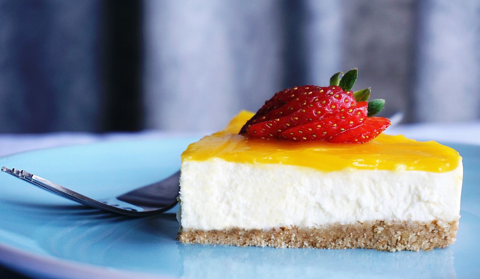 Sony a6000 sample photo. Cheesecake, lemon, dessert photography