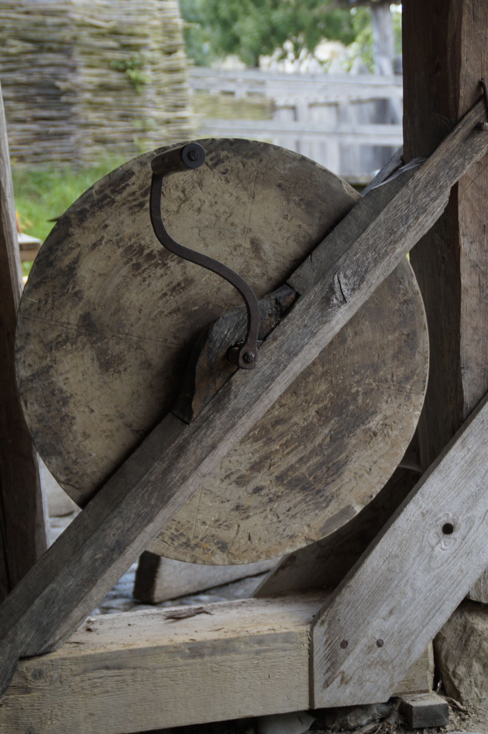 Sony SLT-A58 sample photo. Grinding stone, old grindstone photography