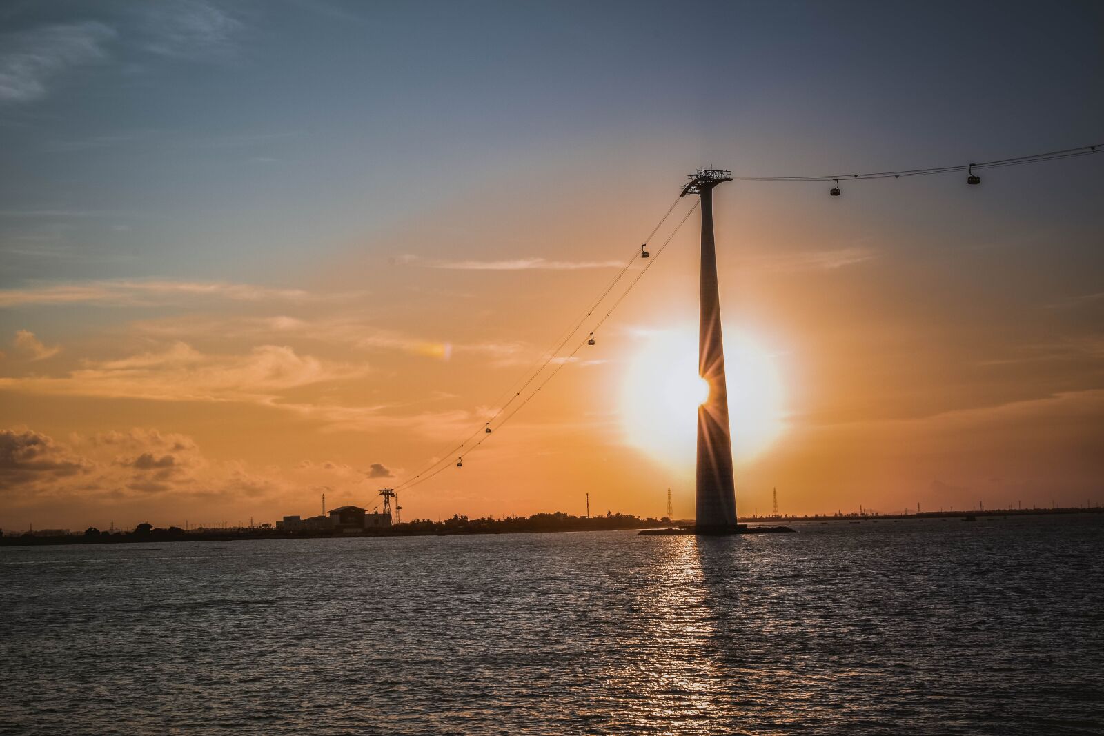 Nikon D3500 sample photo. Aerial tramway, landscape, sunset photography