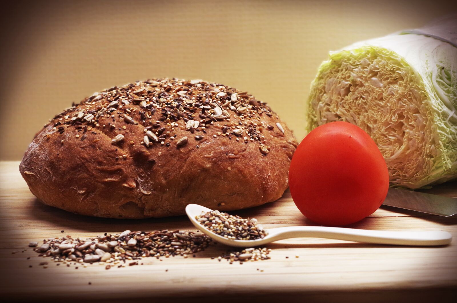 Pentax K-500 sample photo. Bread, home, seeds photography