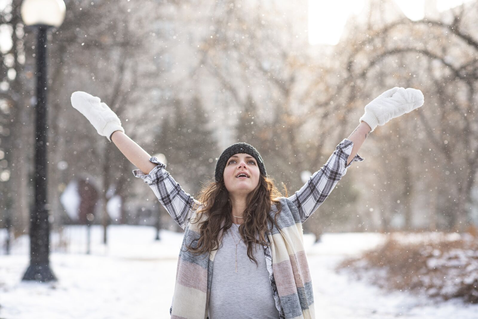 Nikon D750 sample photo. Winter, park, snow photography