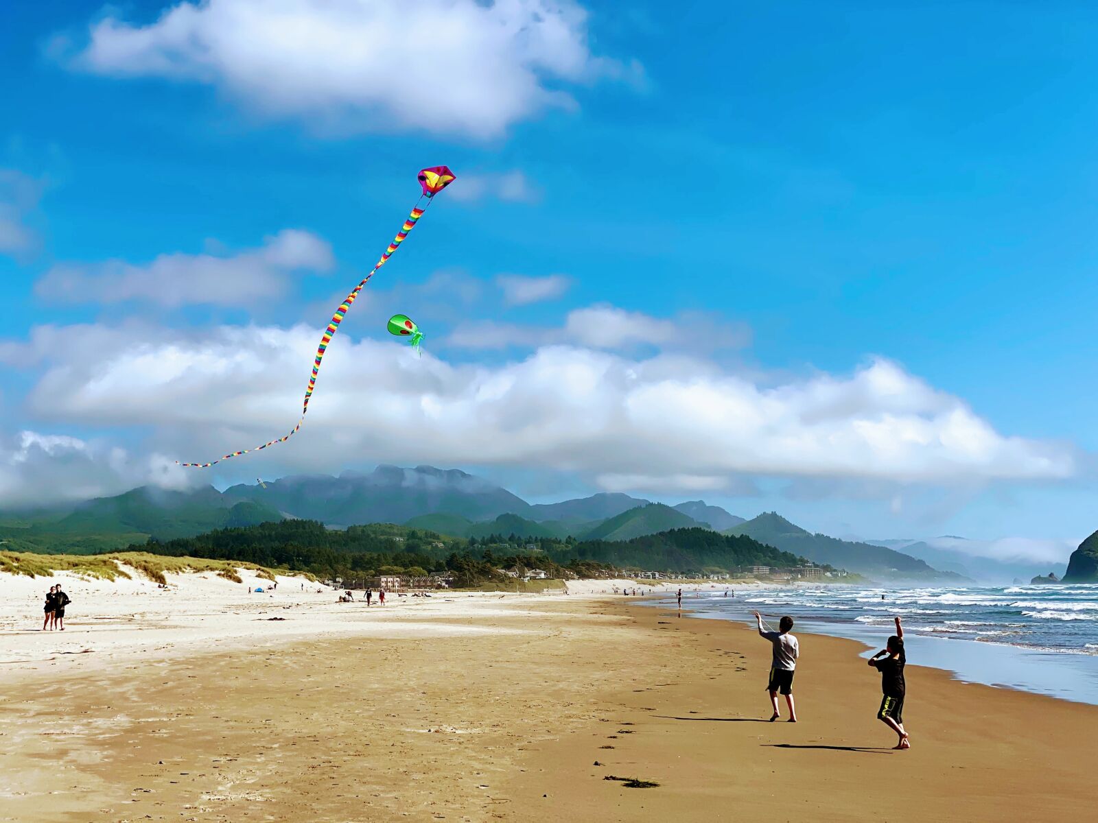 Apple iPhone 11 Pro Max sample photo. Kites, beach, oregon photography