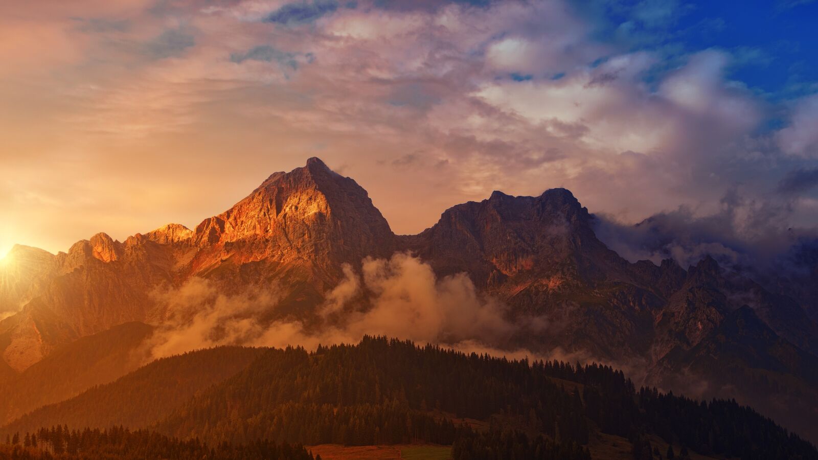 Sony a7 + Sony DT 50mm F1.8 SAM sample photo. Mountain, sunset, panorama photography
