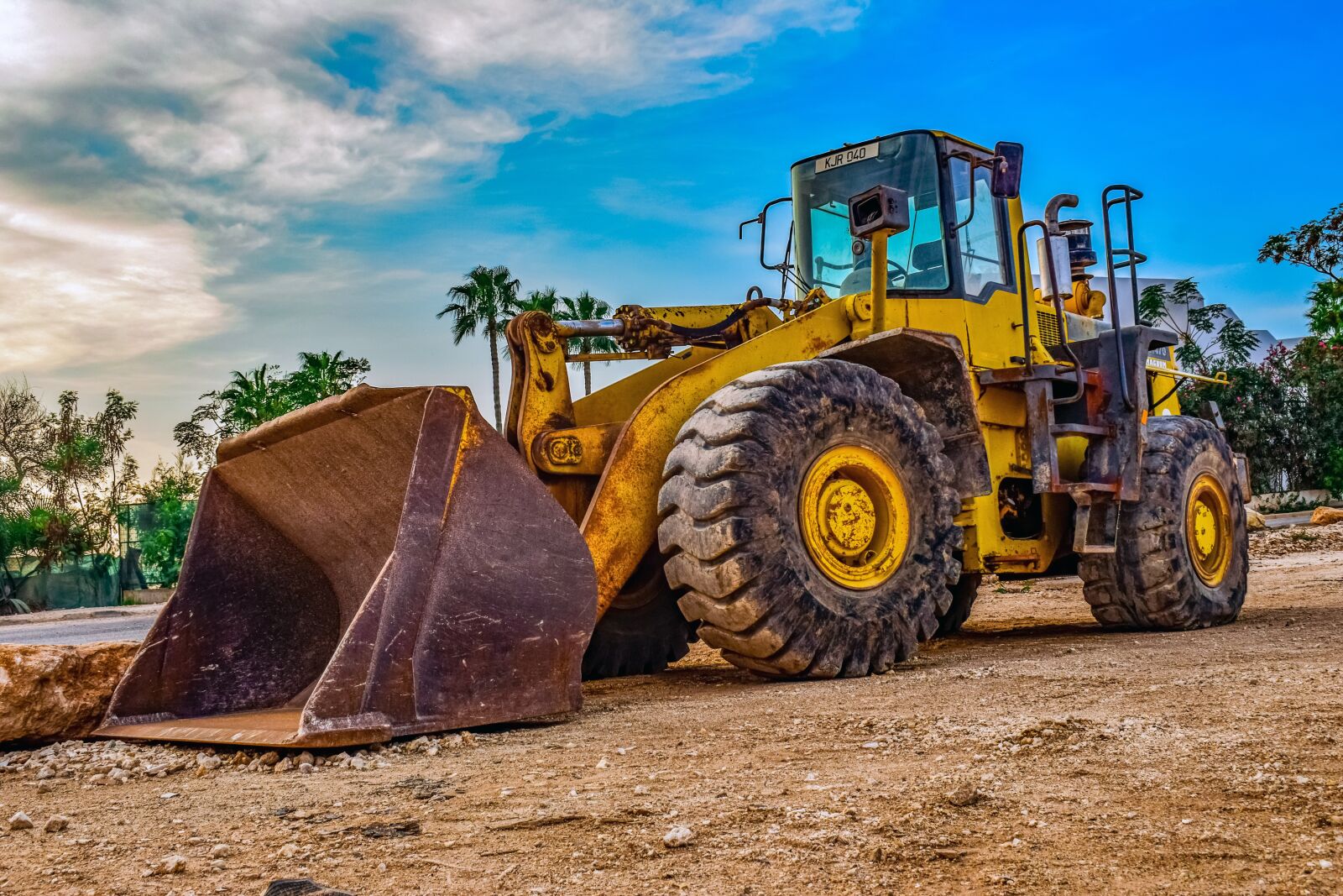 Nikon D3300 sample photo. Bulldozer, heavy machine, yellow photography