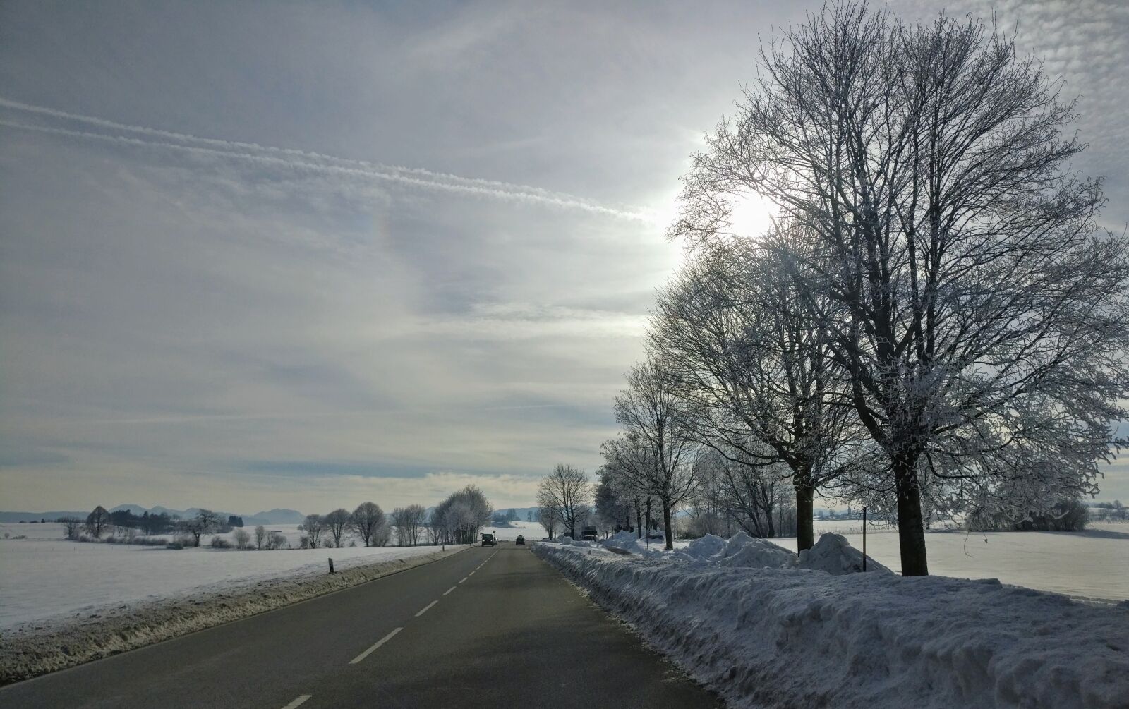 OnePlus A3003 sample photo. Winter, winter scene, road photography