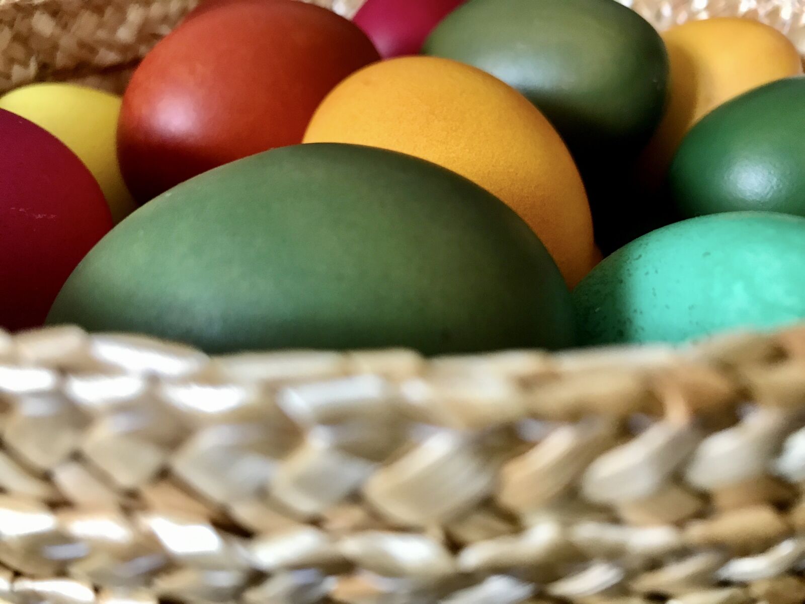 iPhone 7 back camera 3.99mm f/1.8 sample photo. Easter eggs, colorful, easter photography