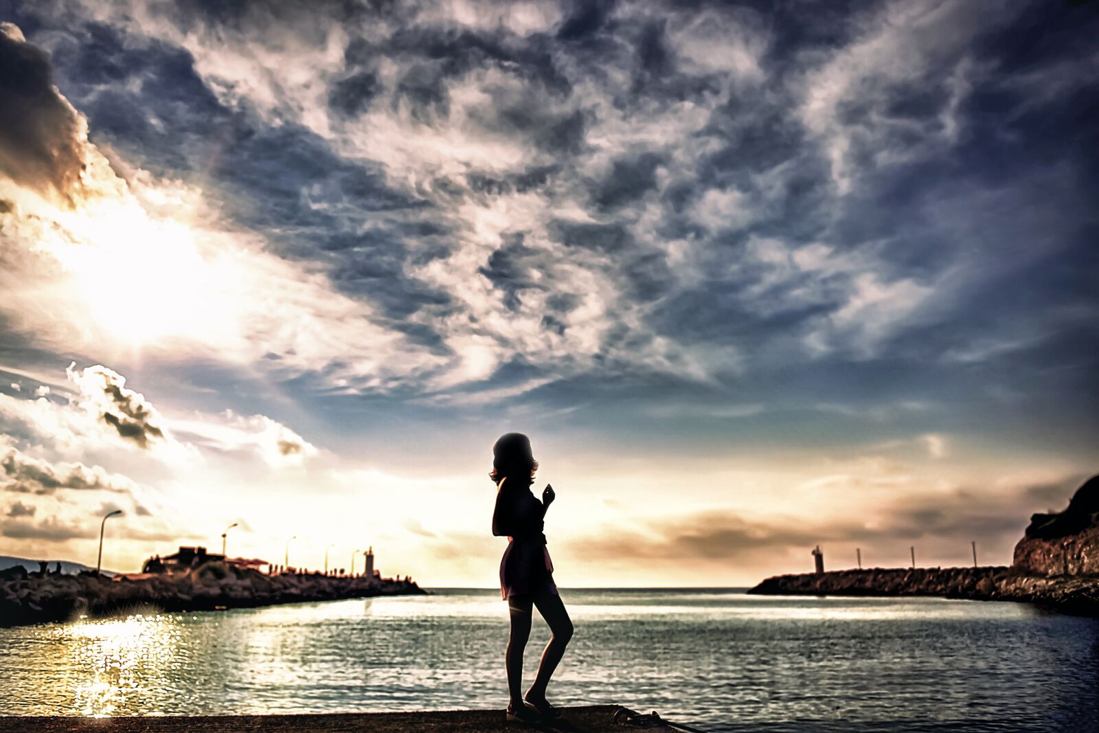 Nikon D3S sample photo. Silhouette, seascape, sky photography