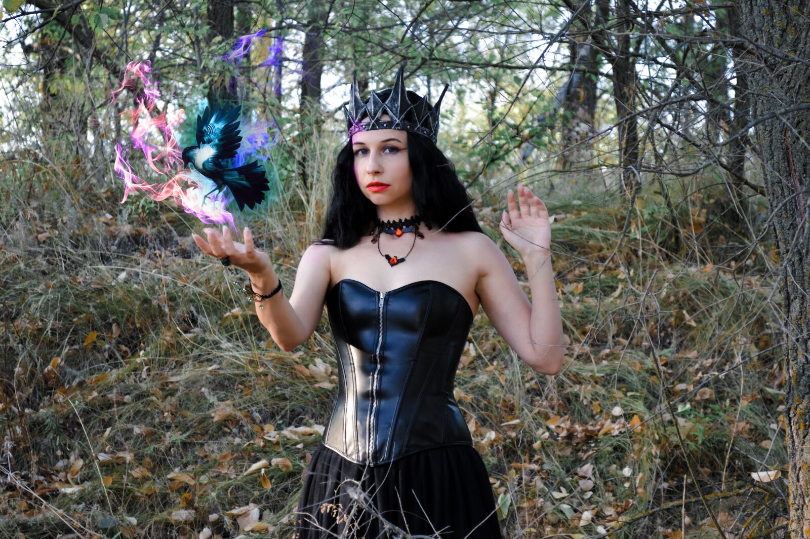 Nikon D3200 sample photo. Woman, corset, queen photography