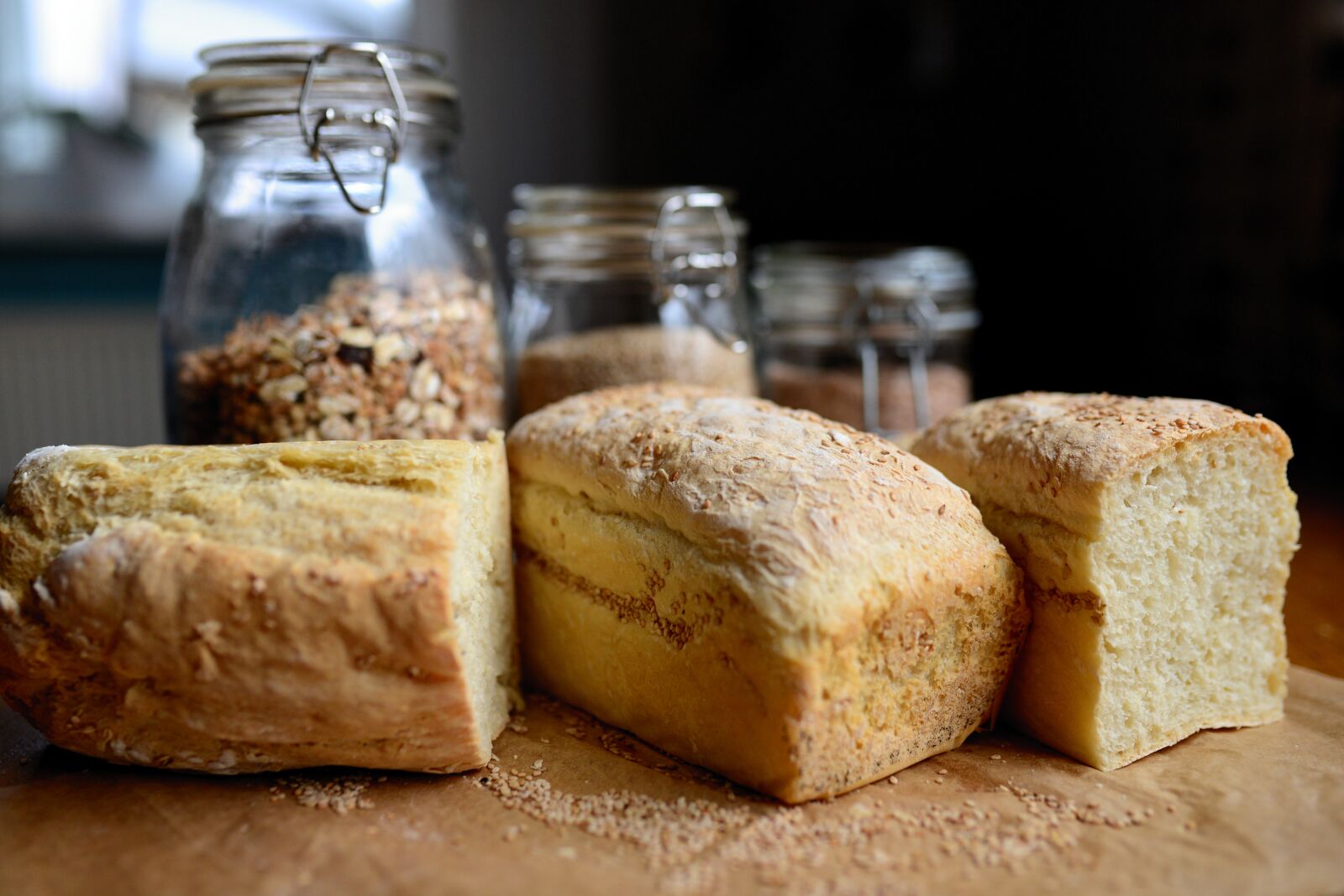 Nikon D610 sample photo. White bread, baked, bread photography