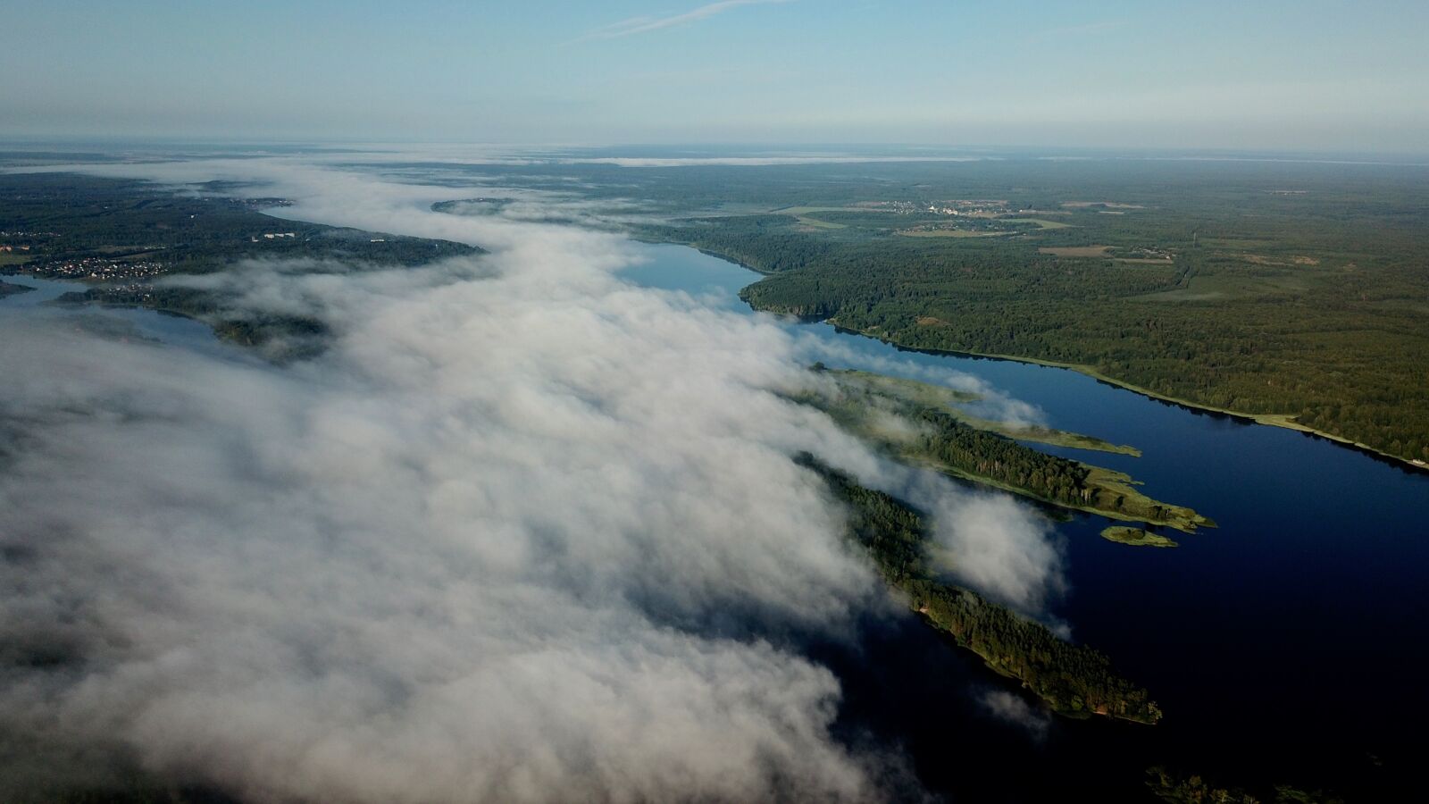 DJI FC220 sample photo. Boat, sky, river photography