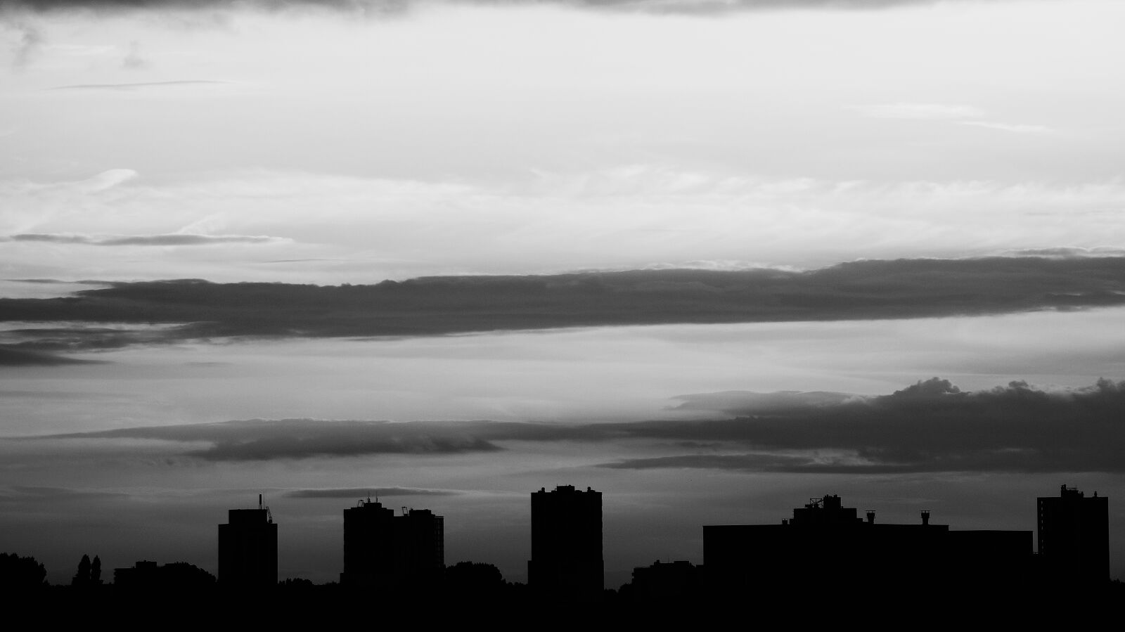 Sony SLT-A58 sample photo. Silhouette, of, buildings, under photography