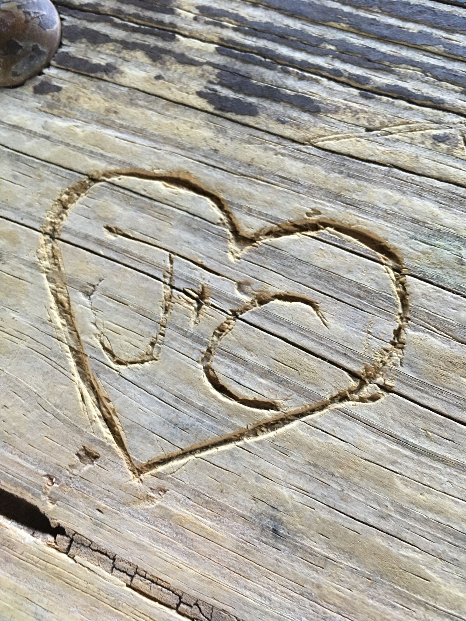 Apple iPhone SE sample photo. Love, heart, wood photography