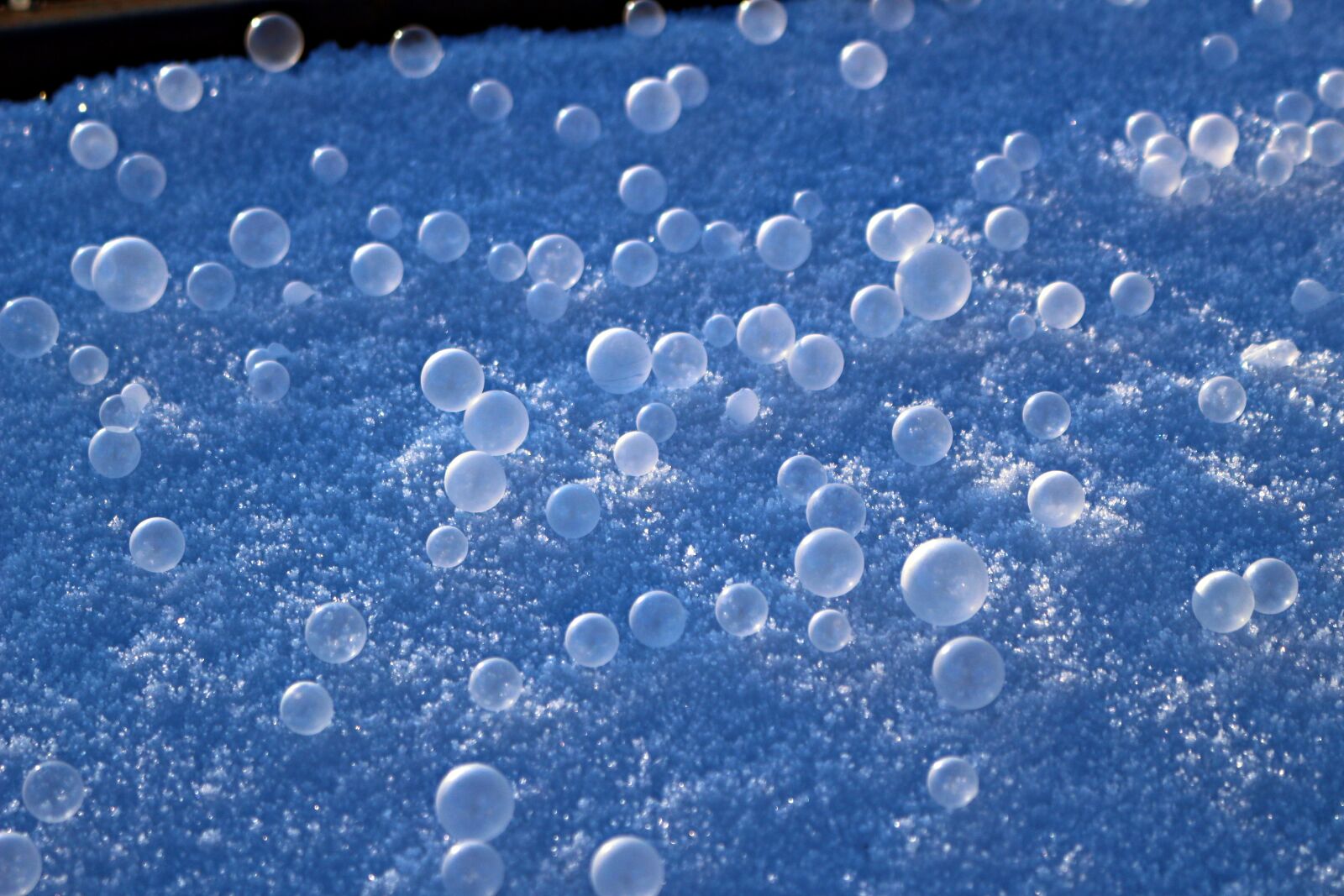Canon EOS 100D (EOS Rebel SL1 / EOS Kiss X7) sample photo. Soap bubble, snow, frost photography