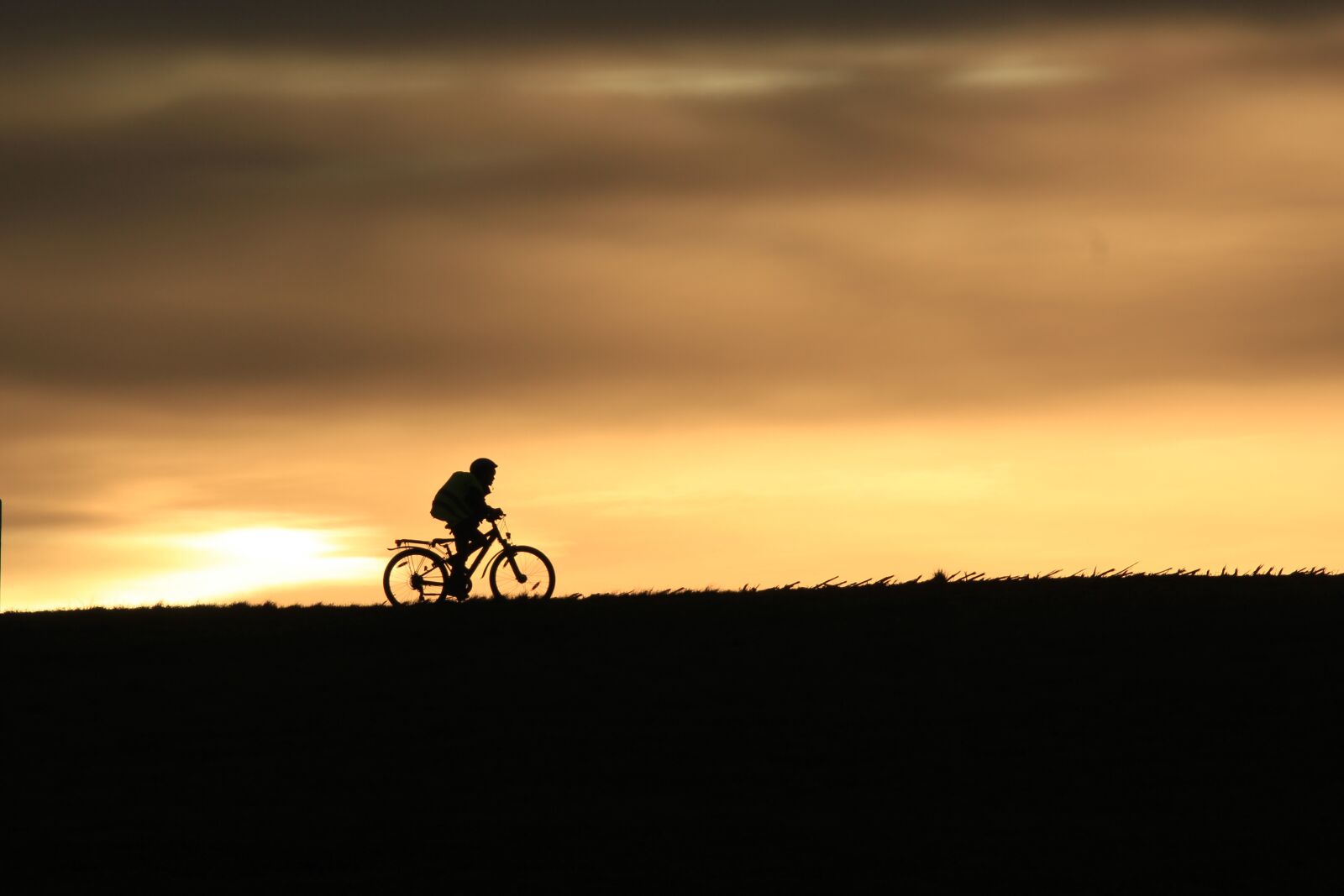 Canon EOS 1200D (EOS Rebel T5 / EOS Kiss X70 / EOS Hi) + Tamron SP 150-600mm F5-6.3 Di VC USD sample photo. Cyclists, silhouette, sunset photography