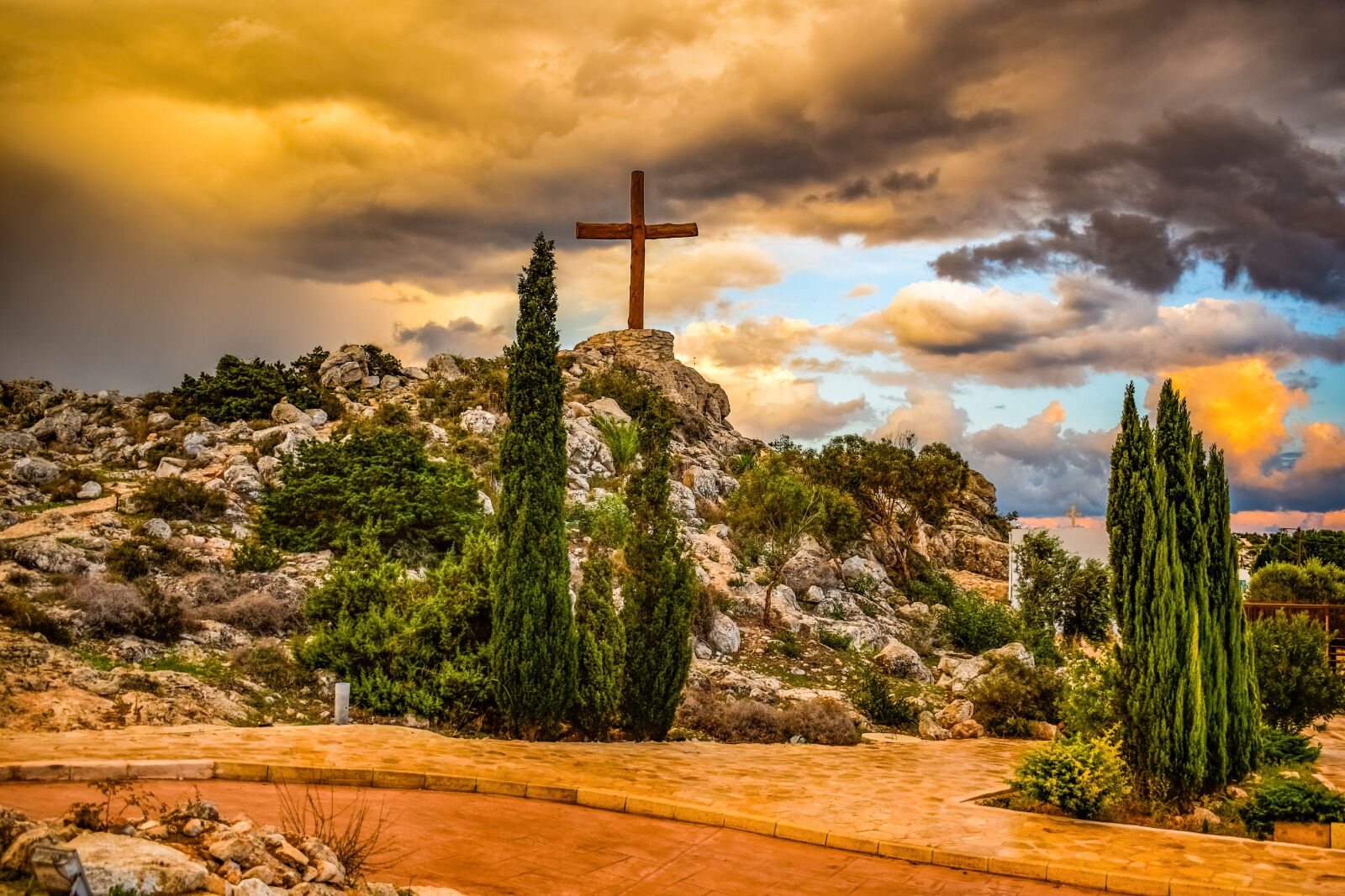 Nikon D3300 sample photo. Hill, cross, nature photography
