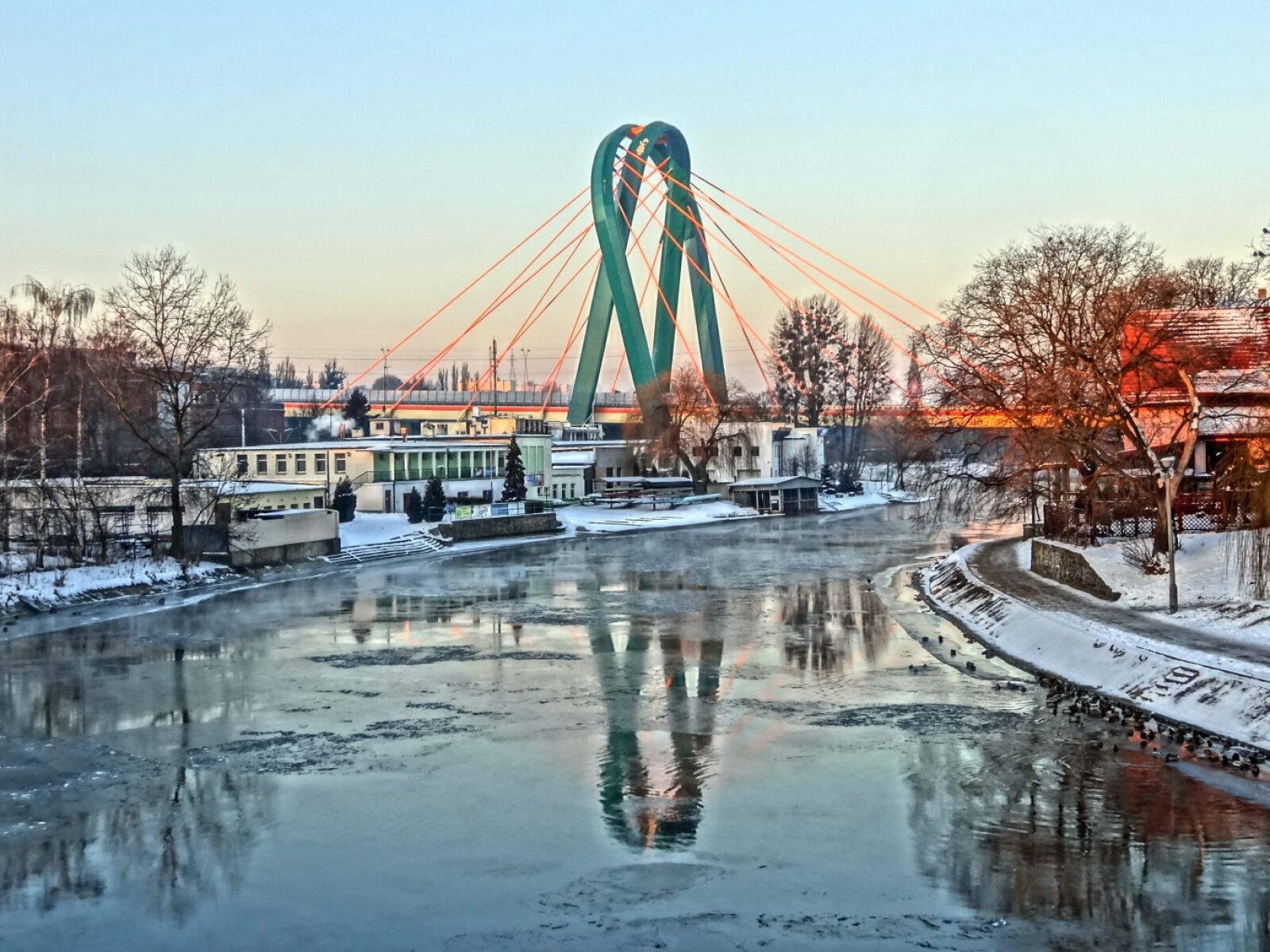 Sony Cyber-shot DSC-HX20V sample photo. Most uniwersytecki, bydgoszcz, bridge photography