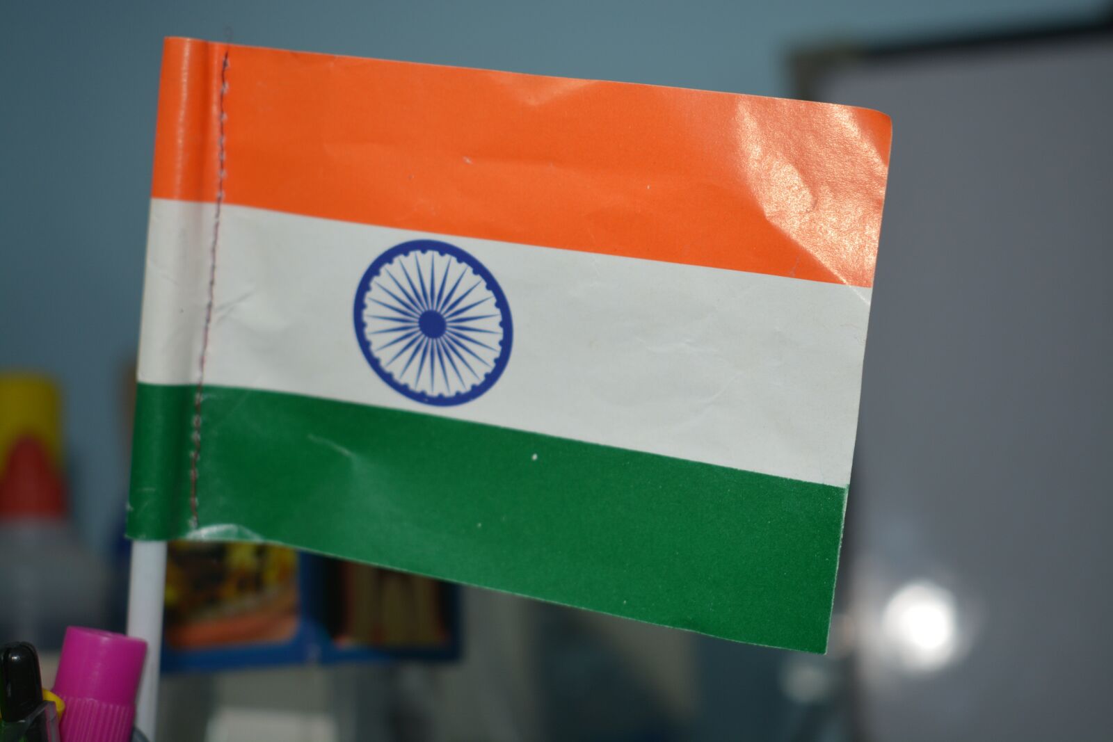 Nikon D5200 sample photo. Indian small flag, tiranga photography