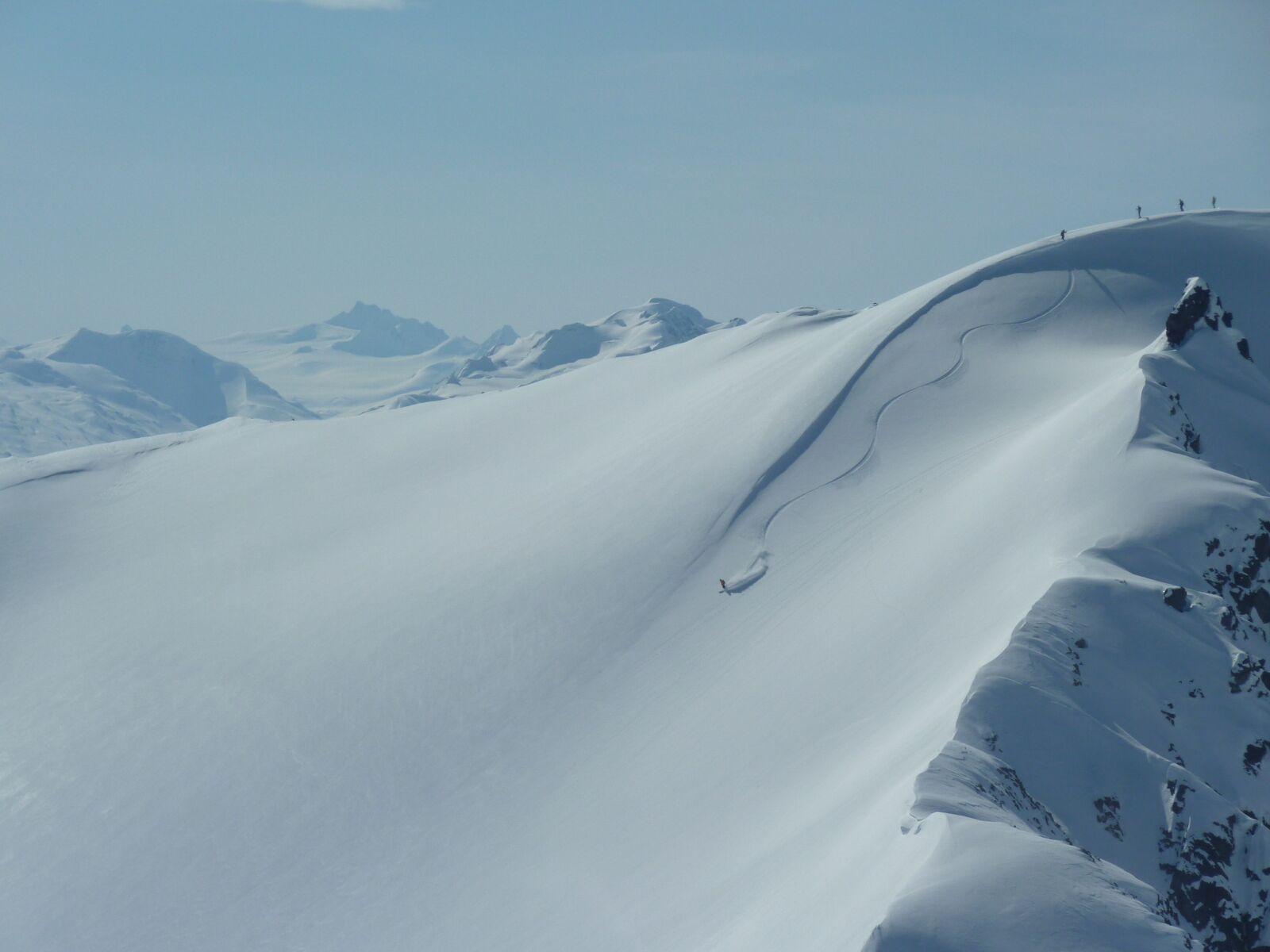 Panasonic DMC-TZ7 sample photo. Heliskiing canada, deep snow photography