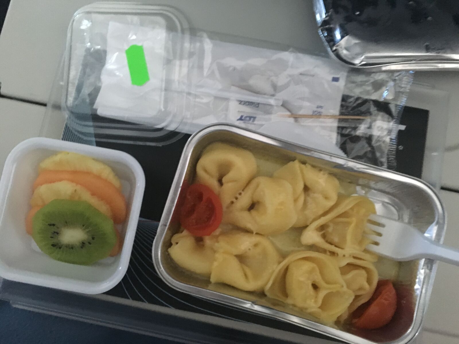 iPhone 6s back camera 4.15mm f/2.2 sample photo. Airplane food, airline meal photography