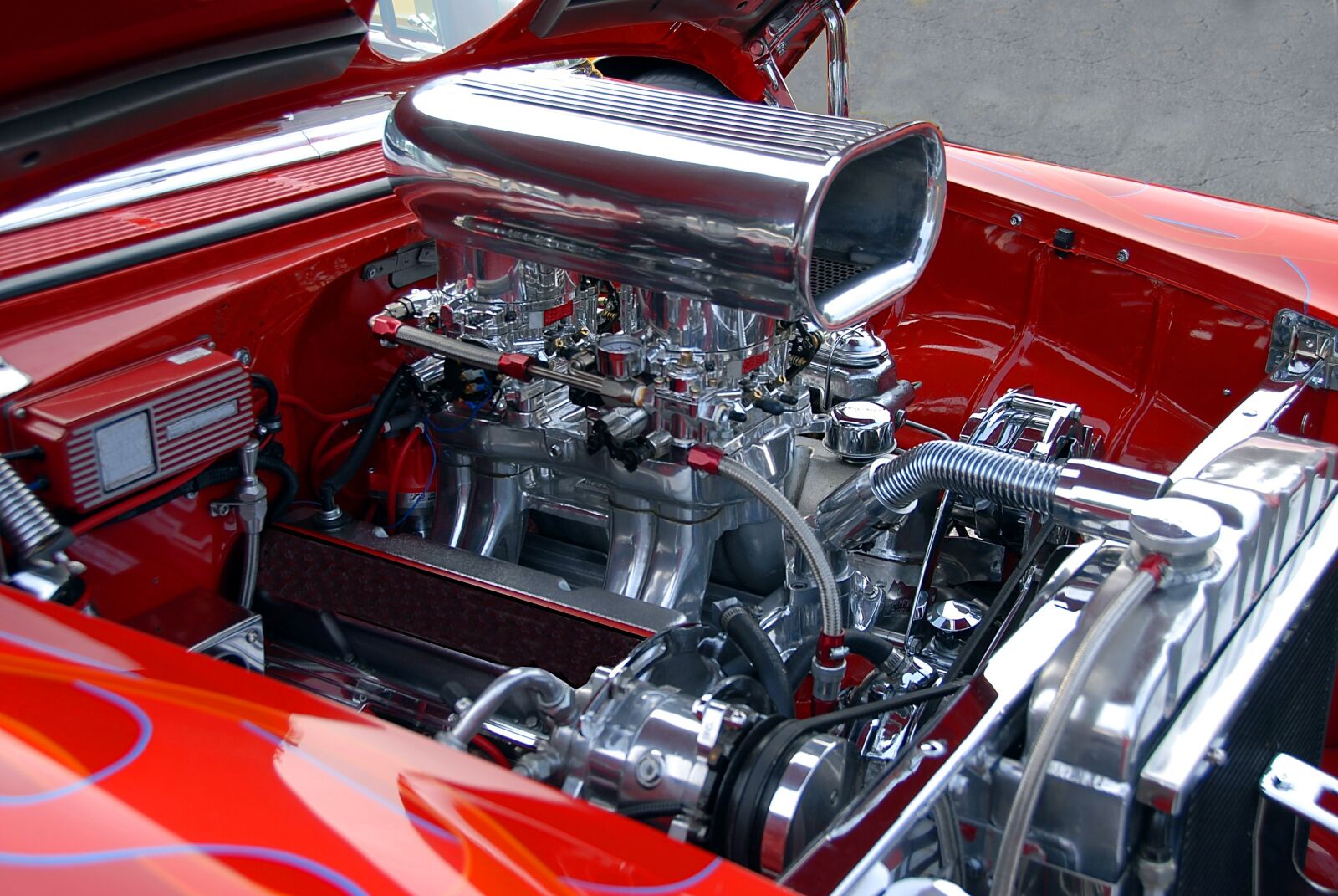 Nikon D200 sample photo. Car engine, customized, shiny photography