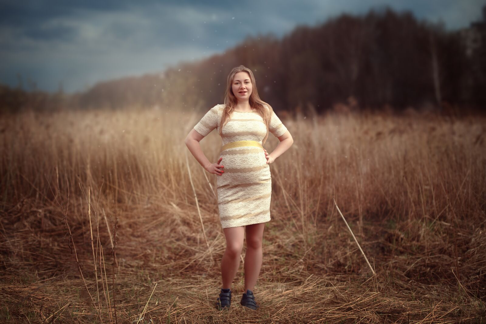 Canon EOS 6D + Canon EF 50mm F1.4 USM sample photo. Pregnancy, girl, forest photography