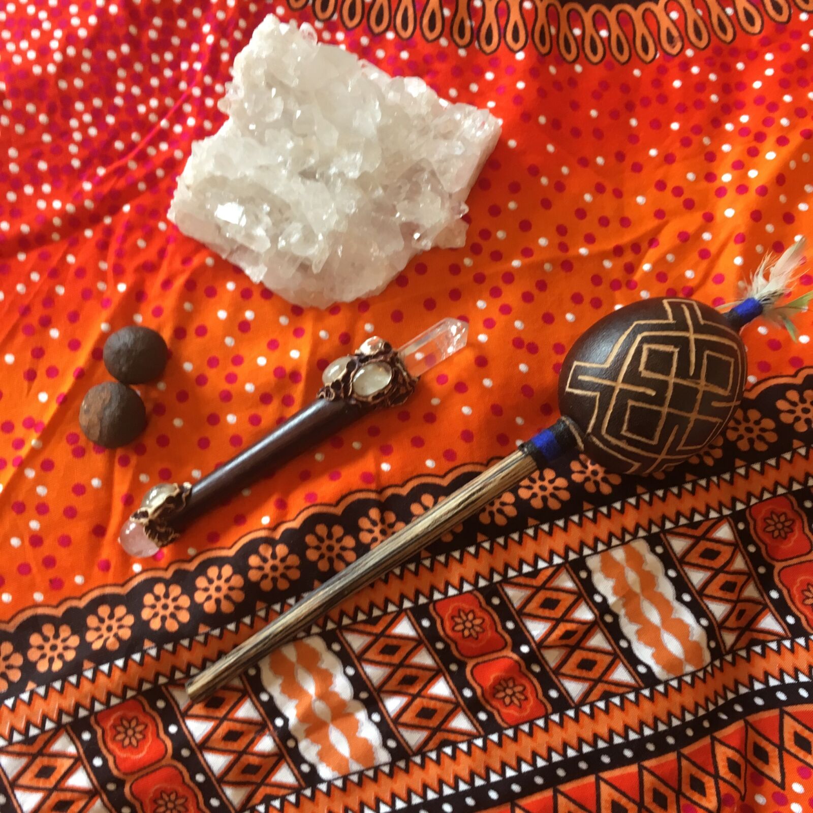 iPhone SE back camera 4.15mm f/2.2 sample photo. Crystals, healing, rattle, shamanic photography