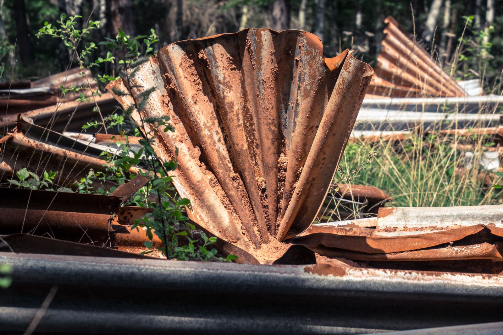 Canon PowerShot G3 X sample photo. Corrugated sheet, sheet, corrosion photography